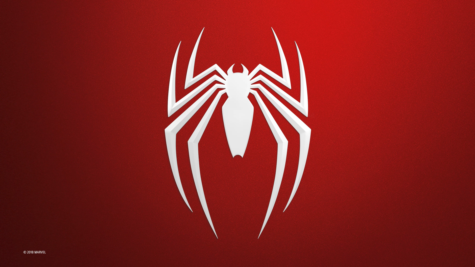 Spider-Man Logo on Red Background HD Wallpaper