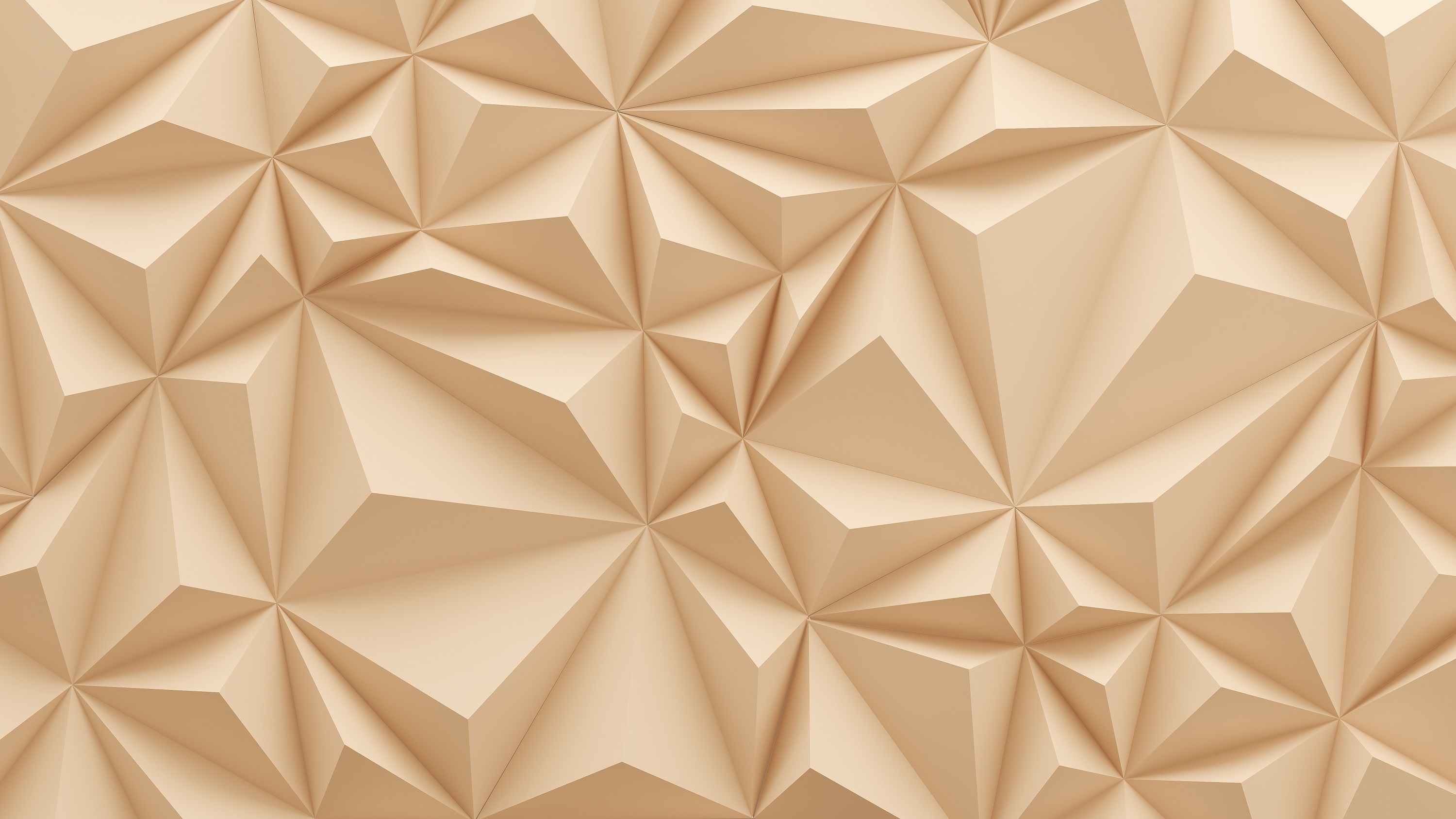 Abstract geometric low-poly pattern with beige tones HD Wallpaper