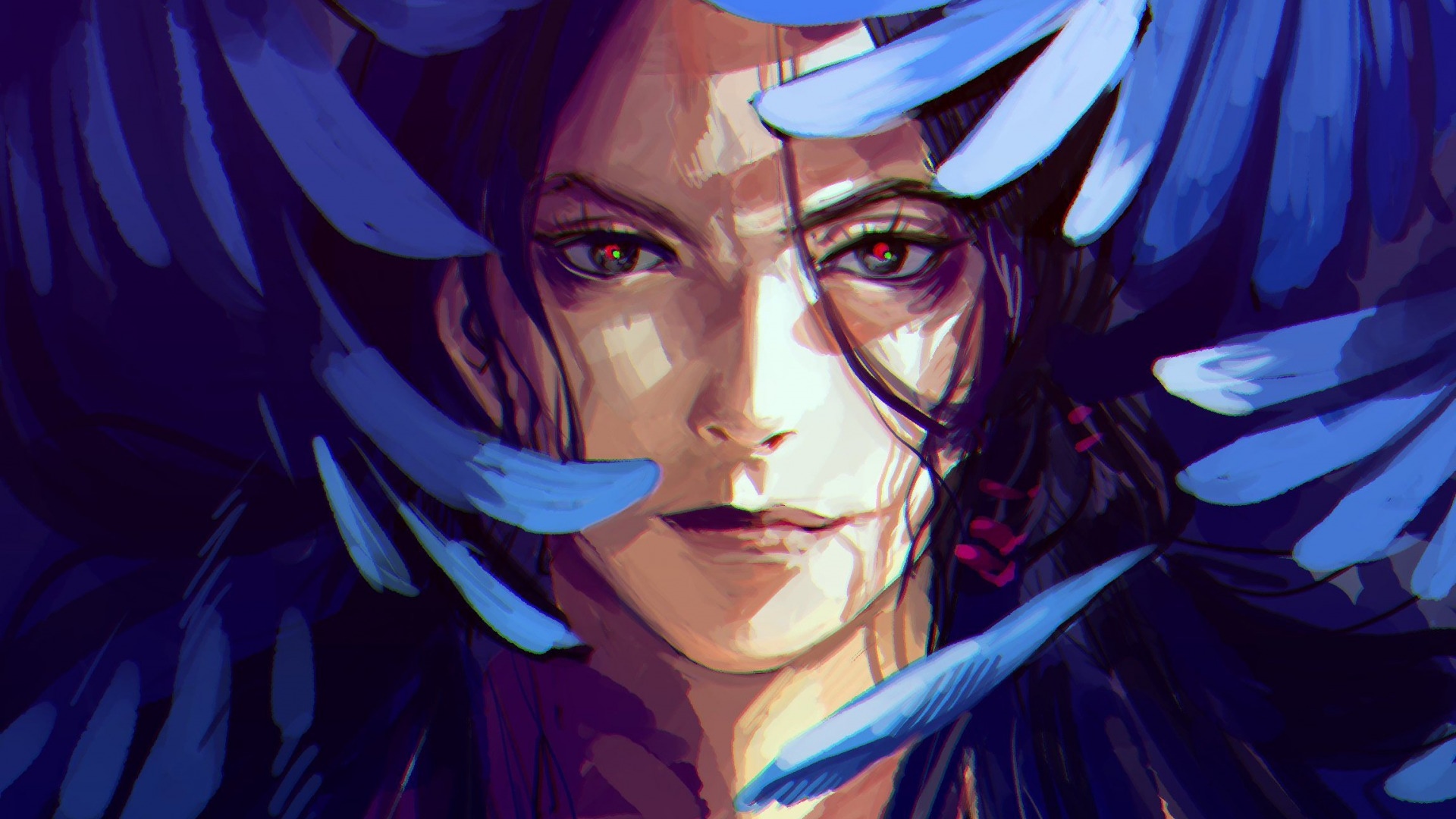 Kars from JoJo's Bizarre Adventure with blue feathers HD Wallpaper