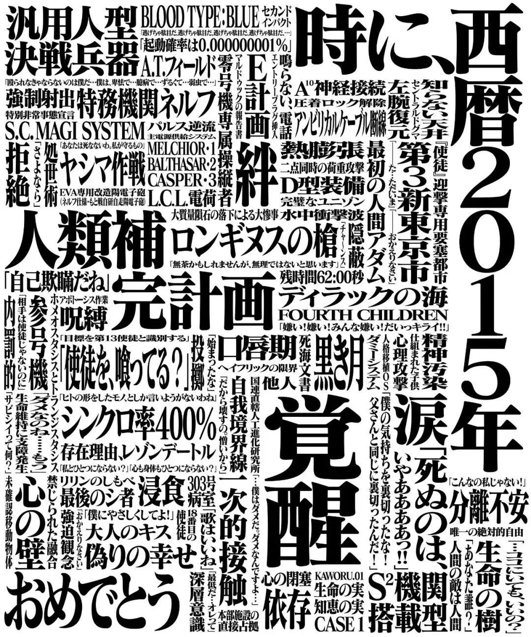 Neon Genesis Evangelion 2015 Japanese Text Collage HD Phone Wallpaper