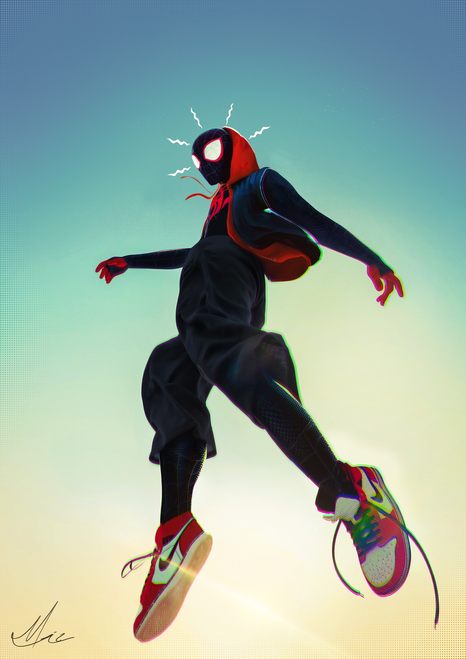 Miles Morales in Spider-Man: Into the Spider-Verse suit HD Phone Wallpaper