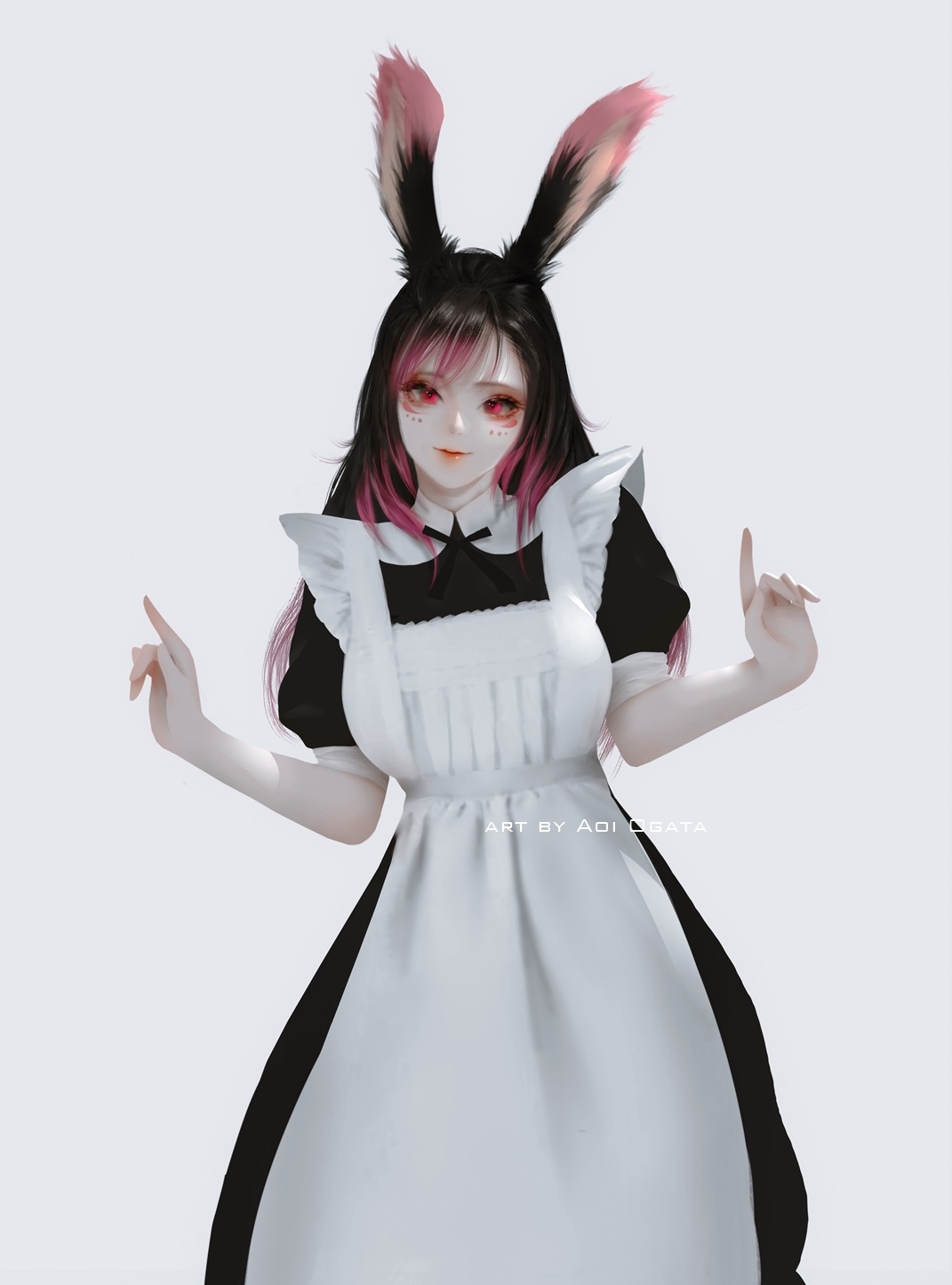 Viera in a maid outfit by Aoi Ogata HD Phone Wallpaper