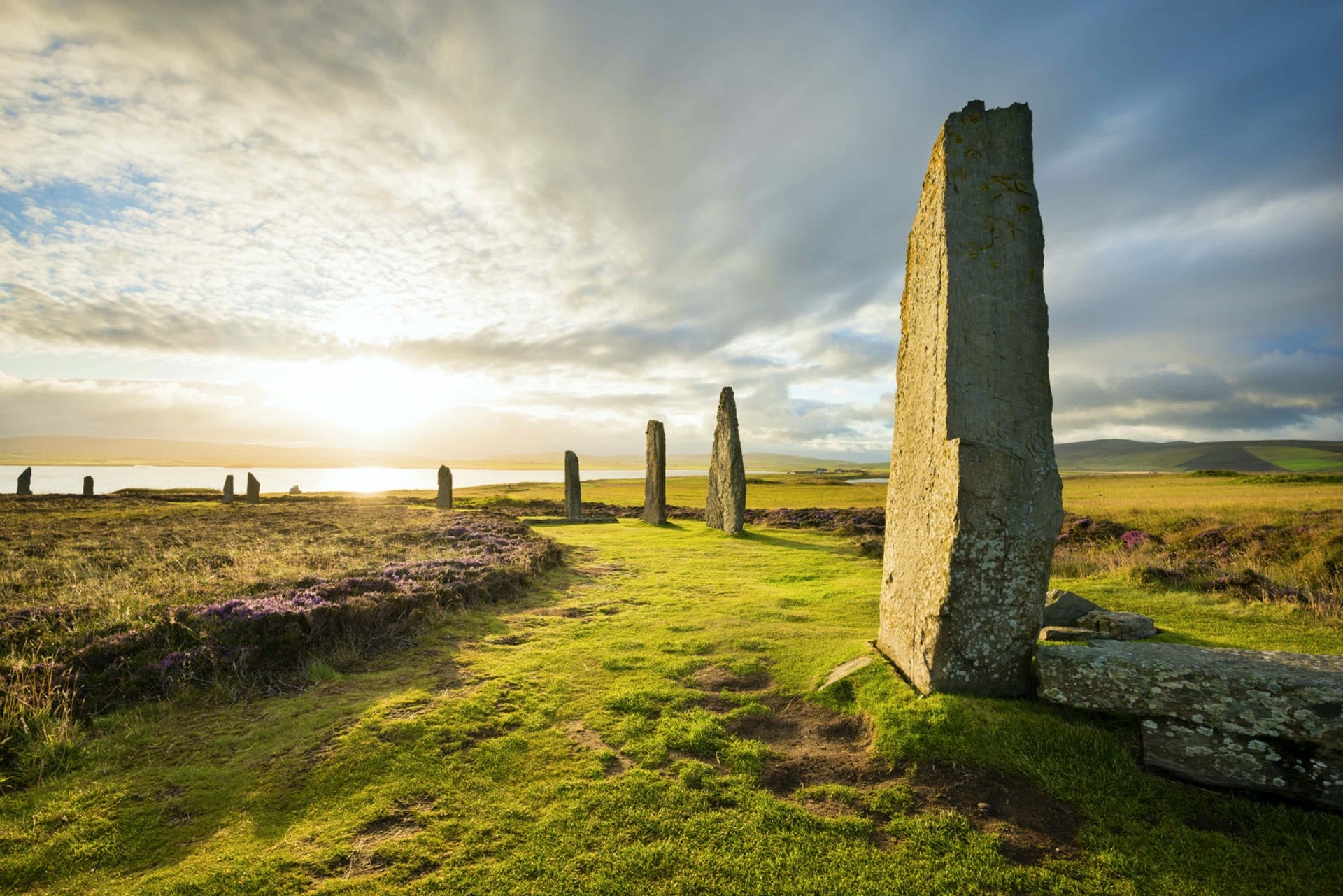 Standing Stones of Stenness, Orkney Islands, Scotland HD Wallpaper