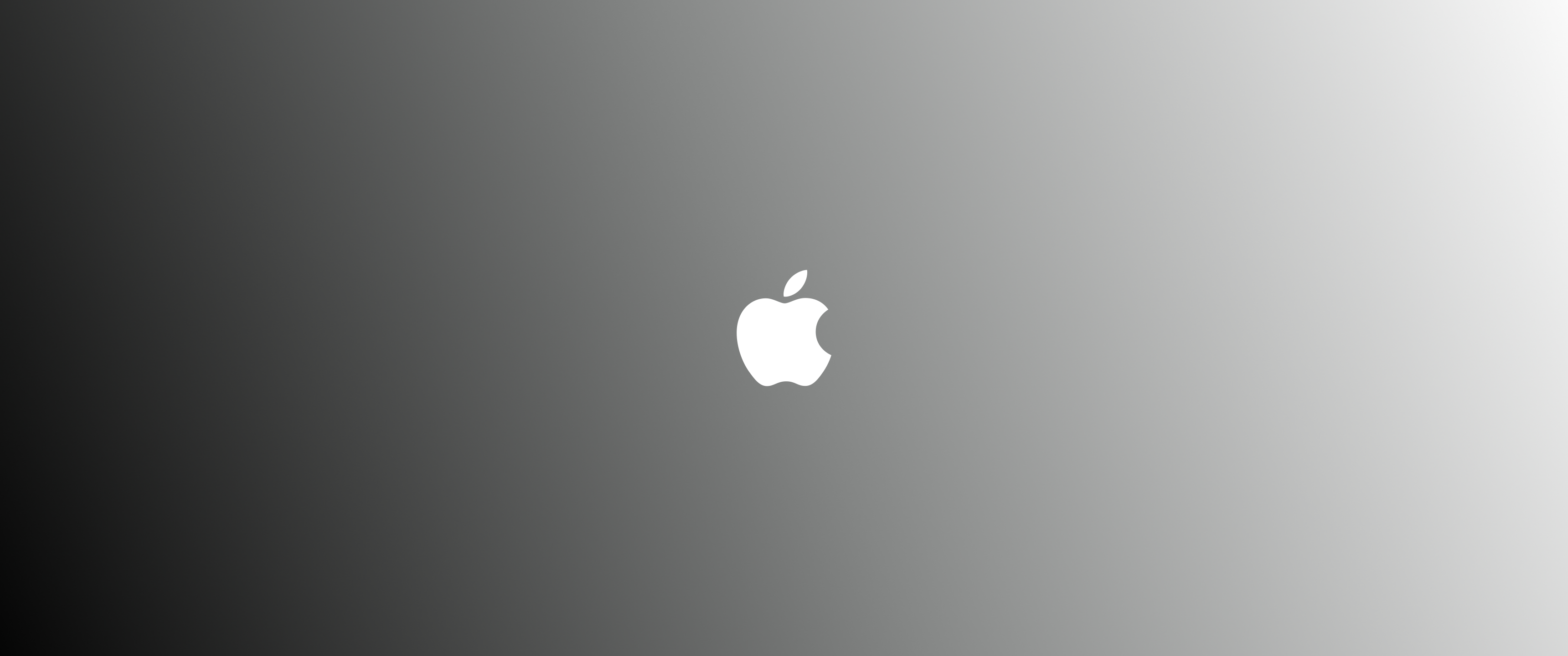Apple logo on a grayscale gradient HD Wallpaper