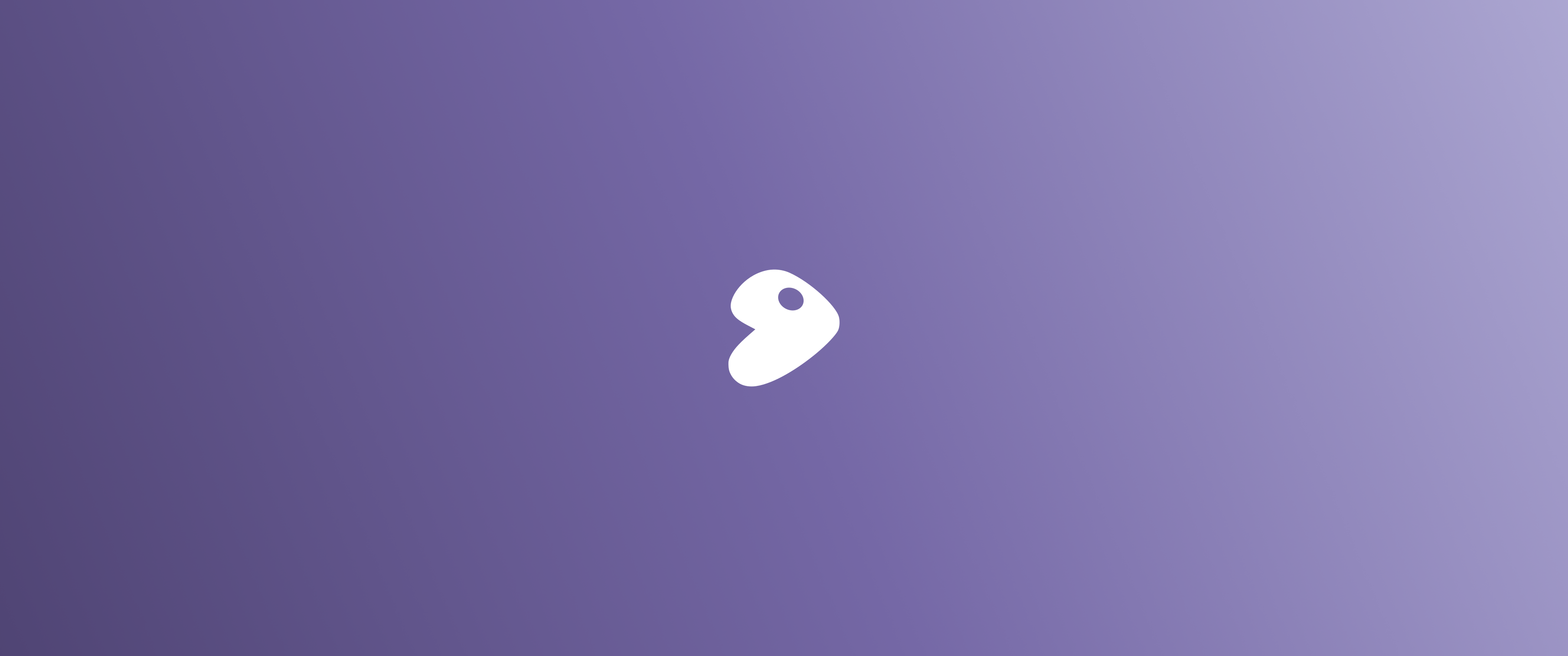 Gentoo Linux logo on a purple gradient background HD Wallpaper