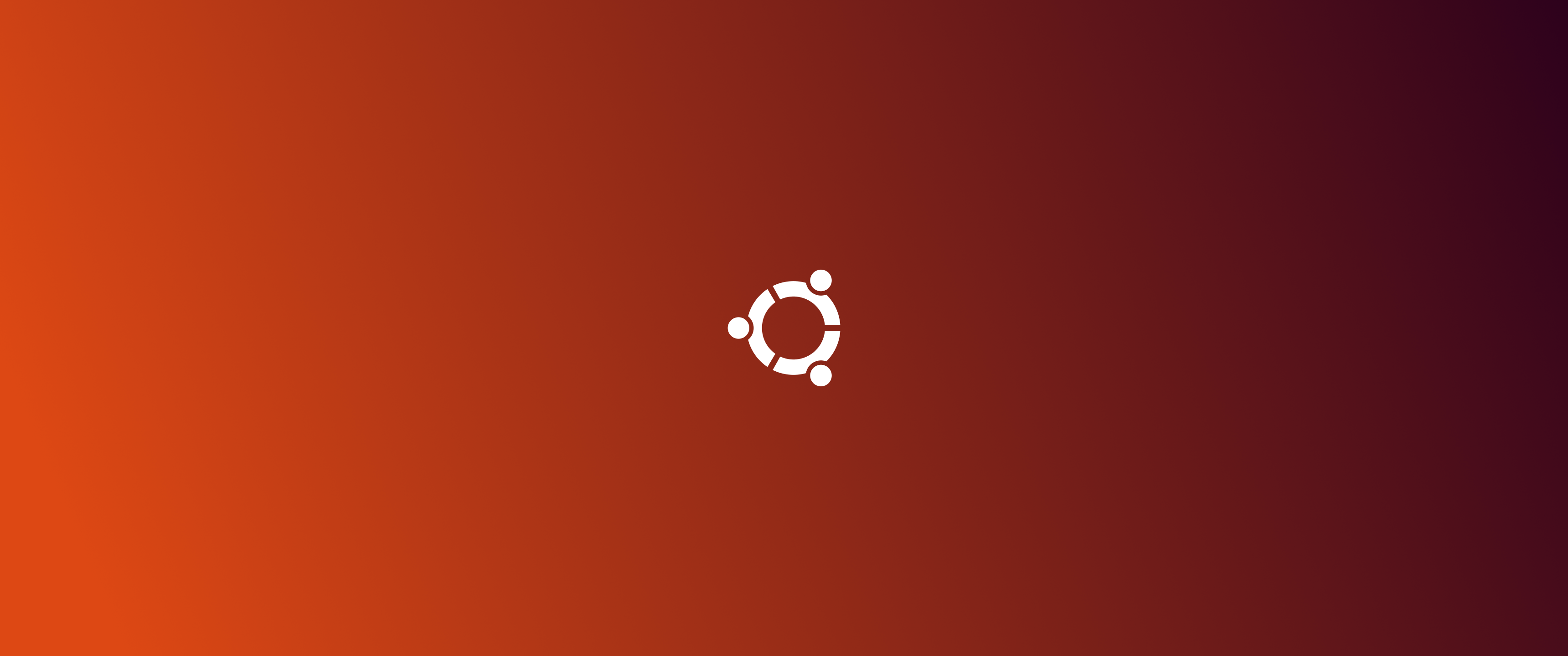 Ubuntu logo on a gradient background HD Wallpaper