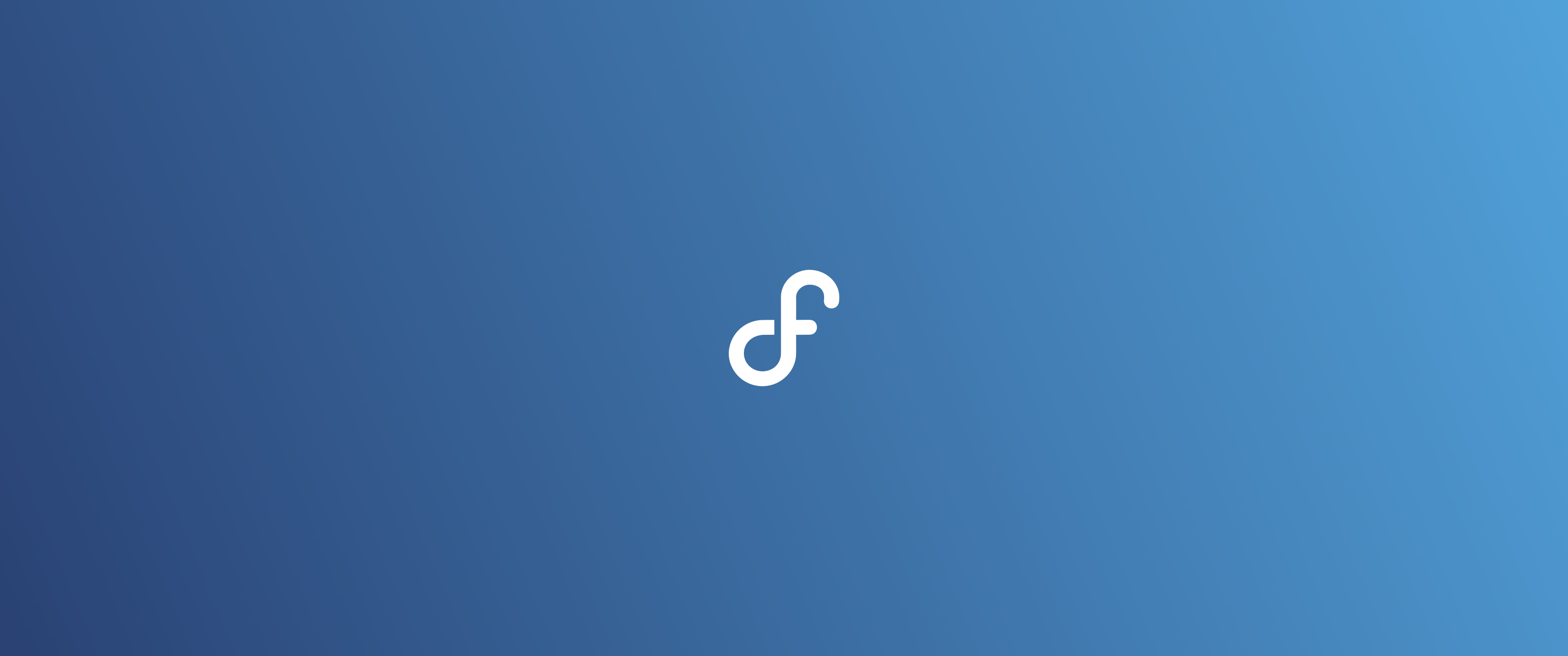 Fedora logo on a blue gradient HD Wallpaper