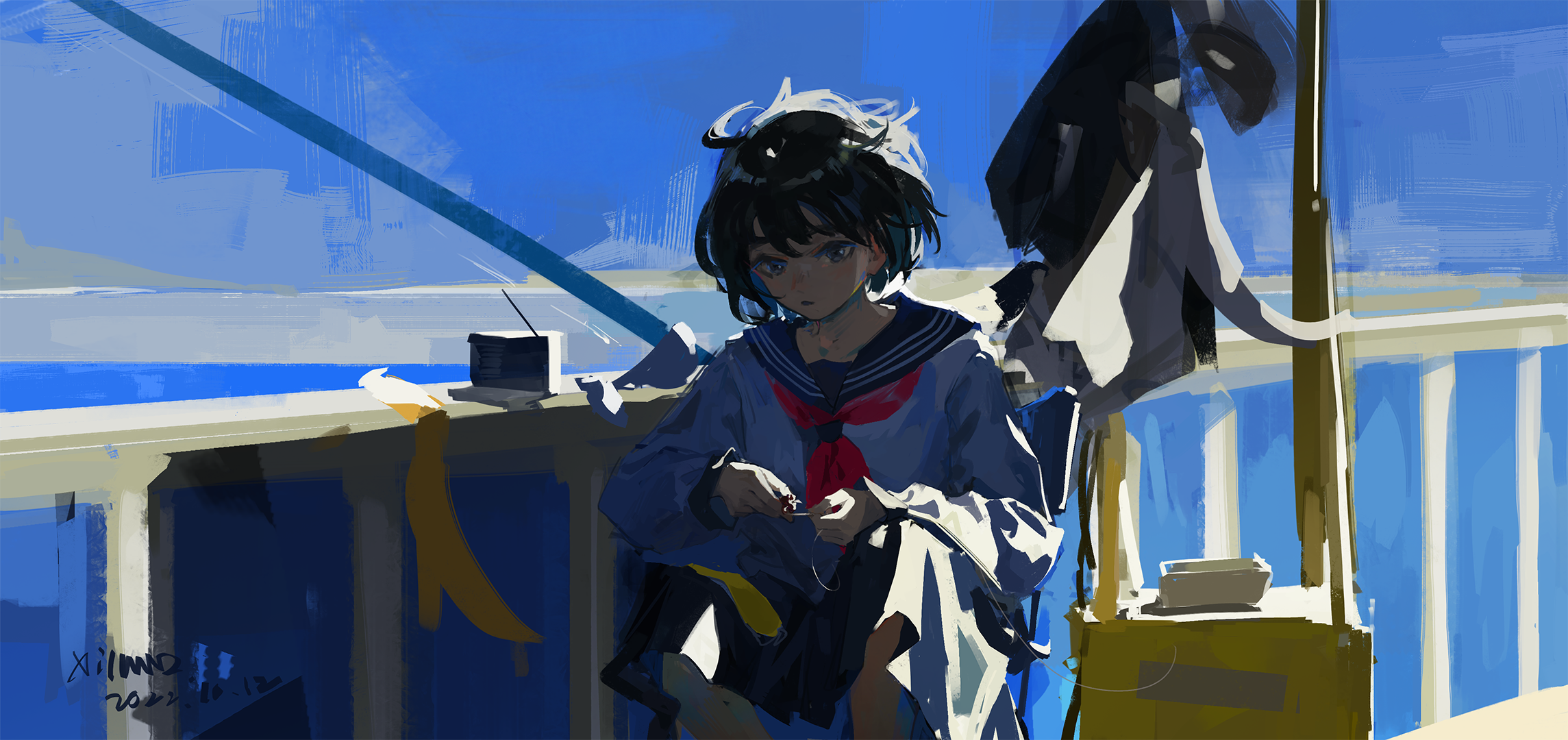 Schoolgirl in uniform by XilmO HD Wallpaper