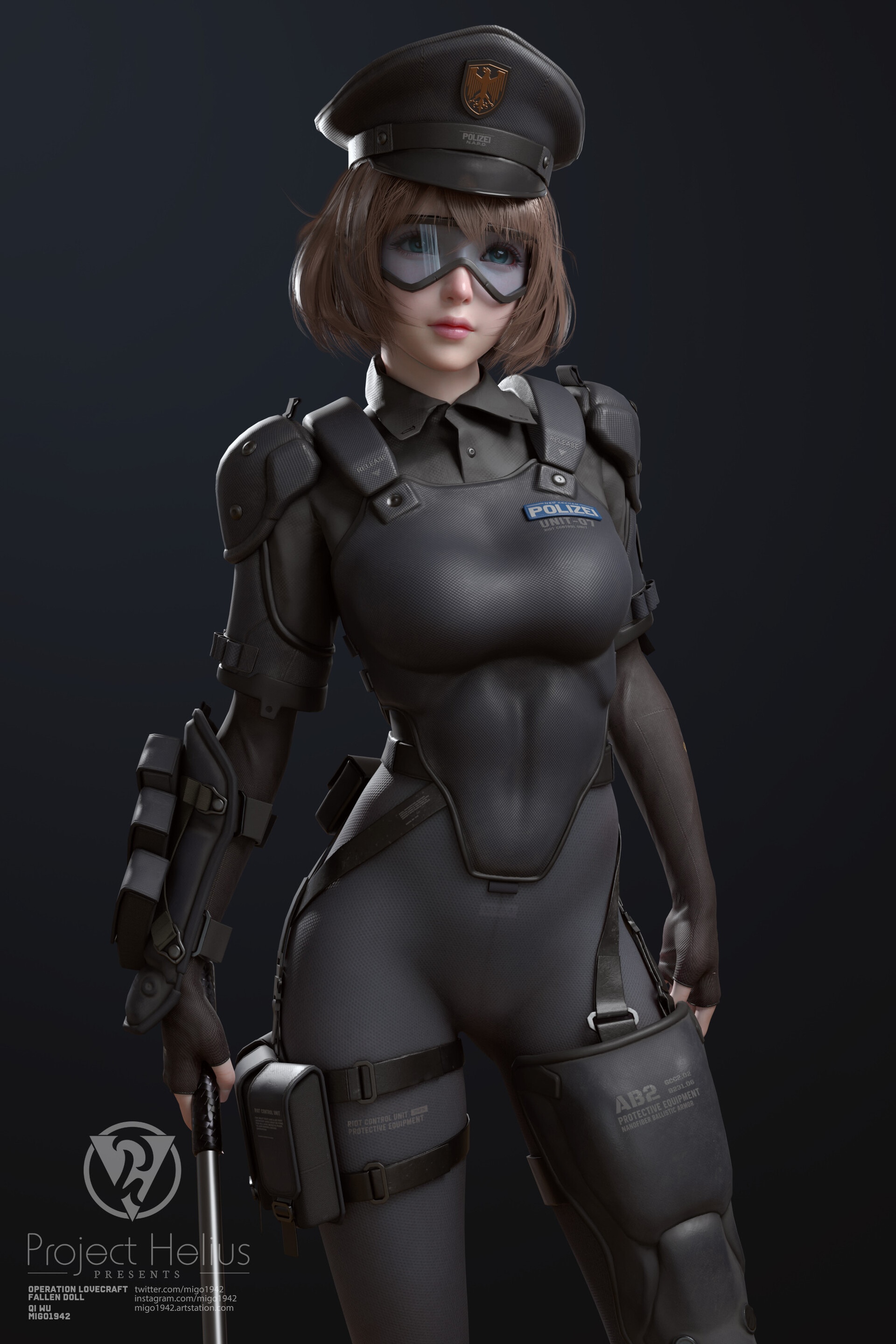 Operation Lovecraft: Fallen Doll Police Officer HD Phone Wallpaper