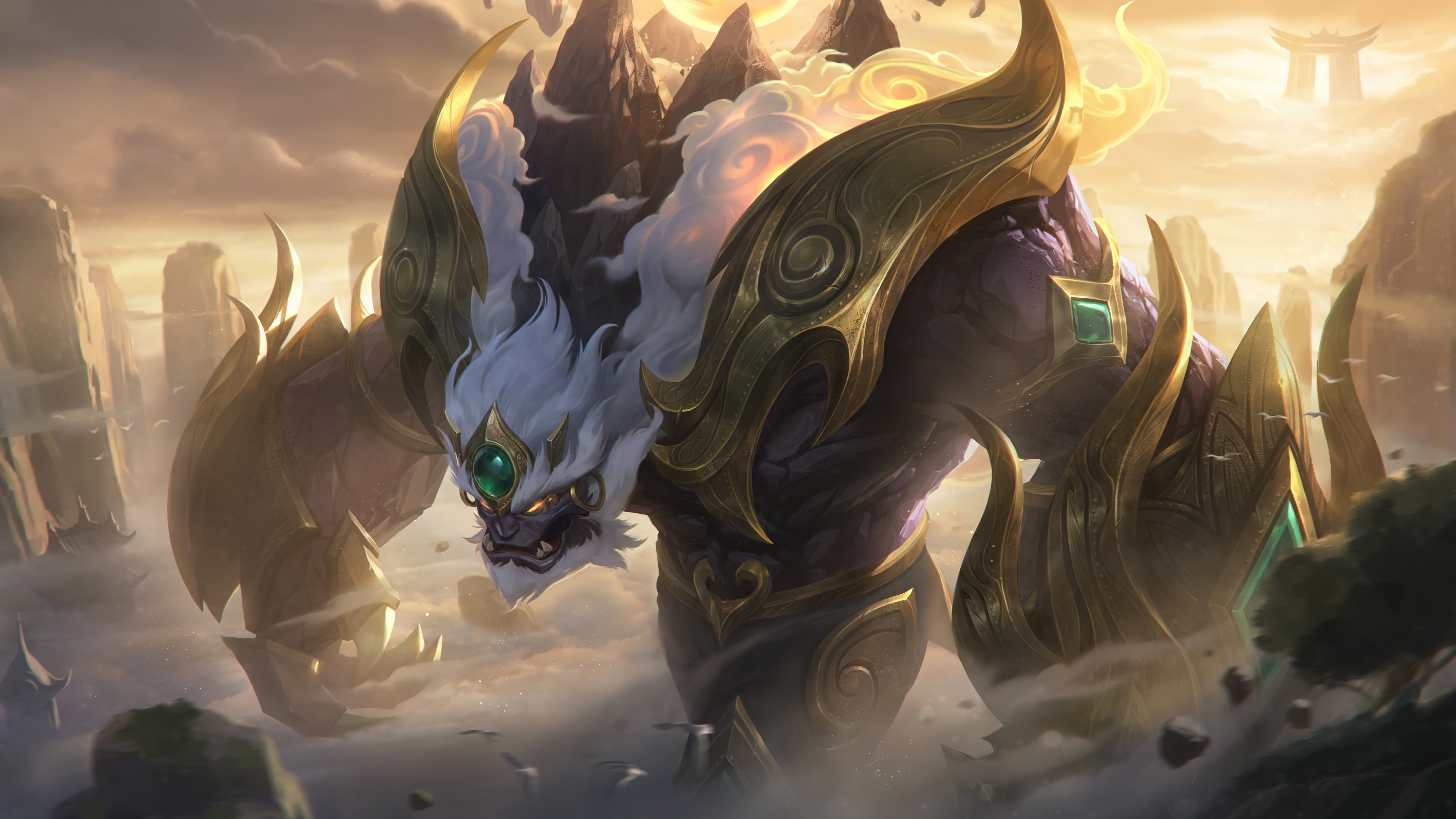 Lunar Guardian Malphite in League of Legends HD Wallpaper