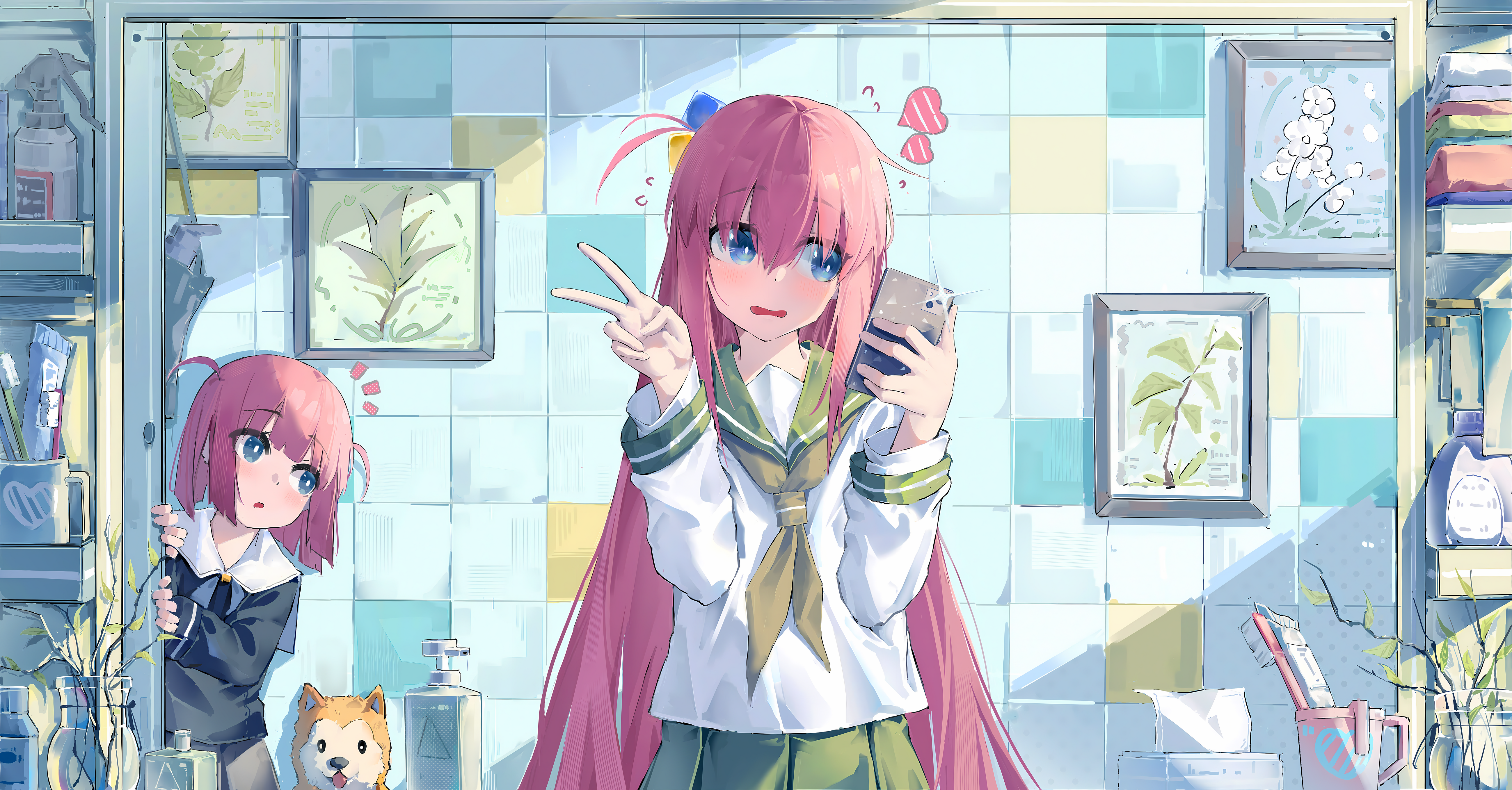 BOCCHI THE ROCK! Gotou Hitori Takes a Selfie HD Wallpaper