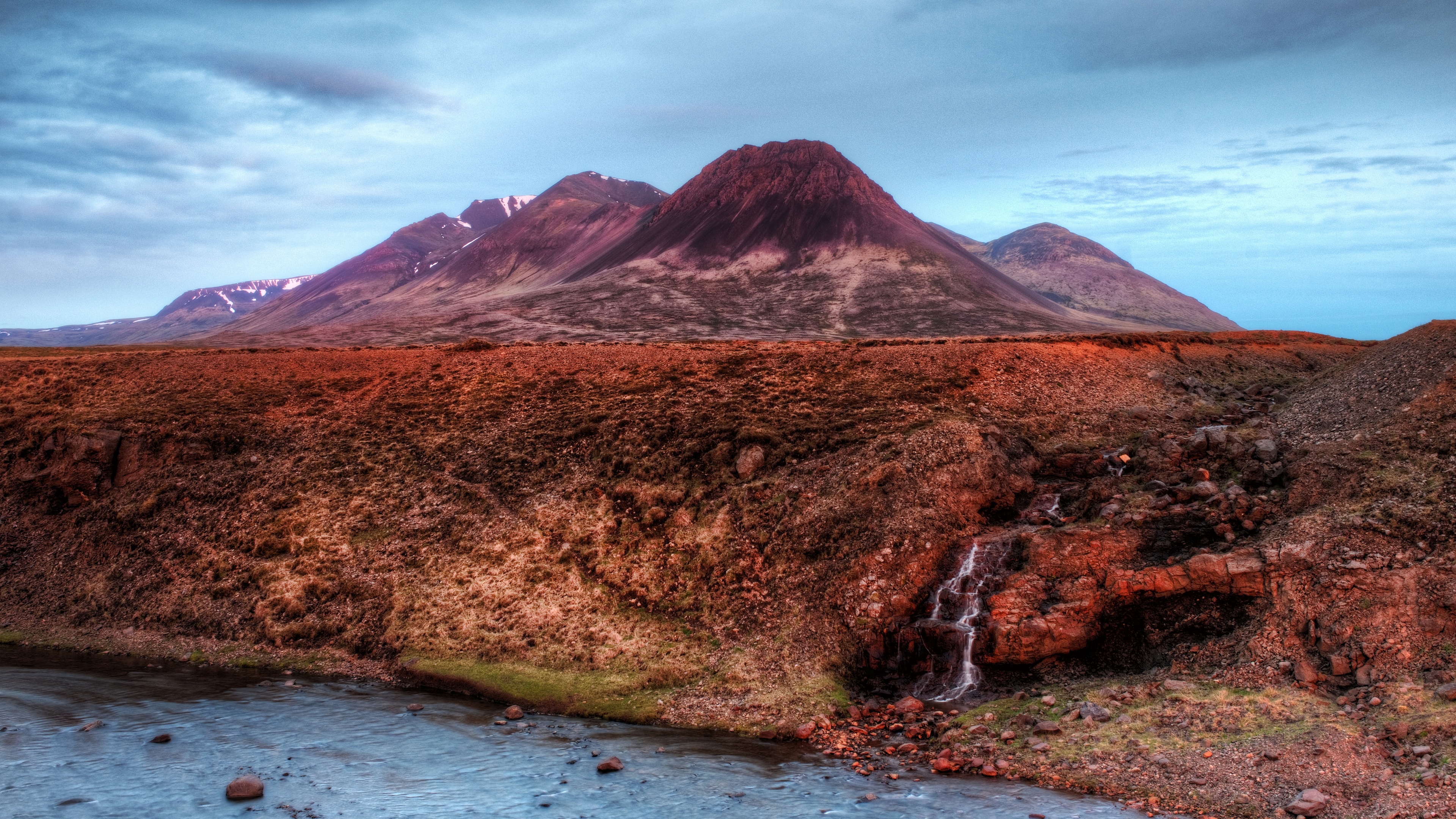 4K Iceland Landscape with Mountains and River HD Wallpaper