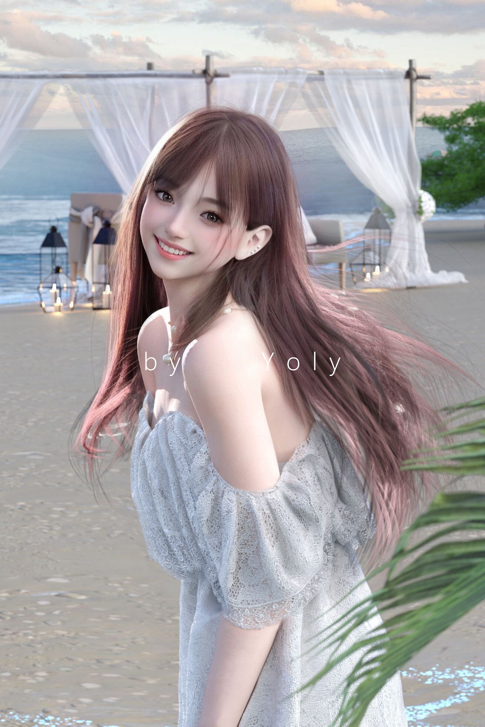 Yoly on a Beach HD Phone Wallpaper