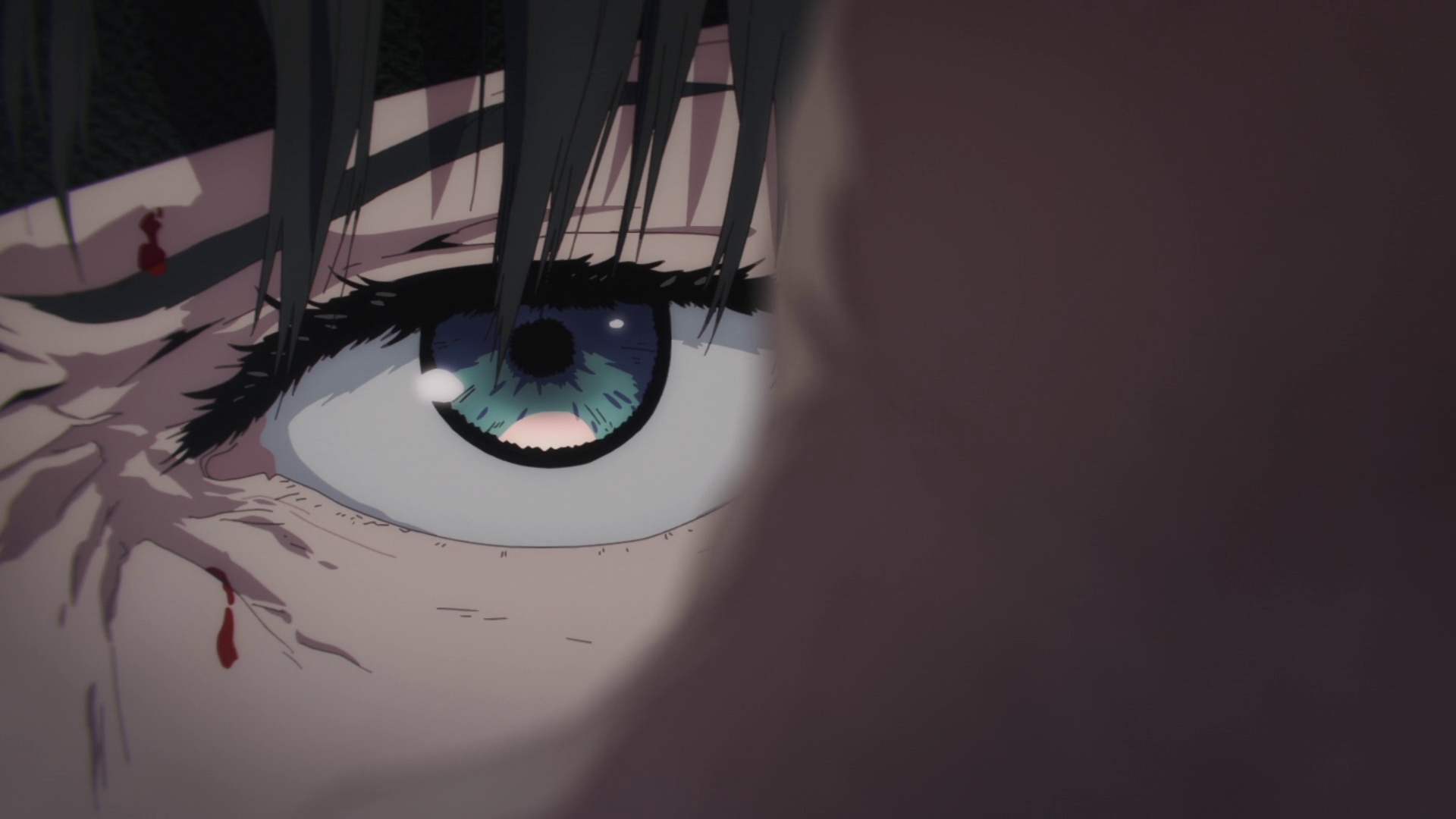 Himeno's eye with blood in Chainsaw Man HD Wallpaper