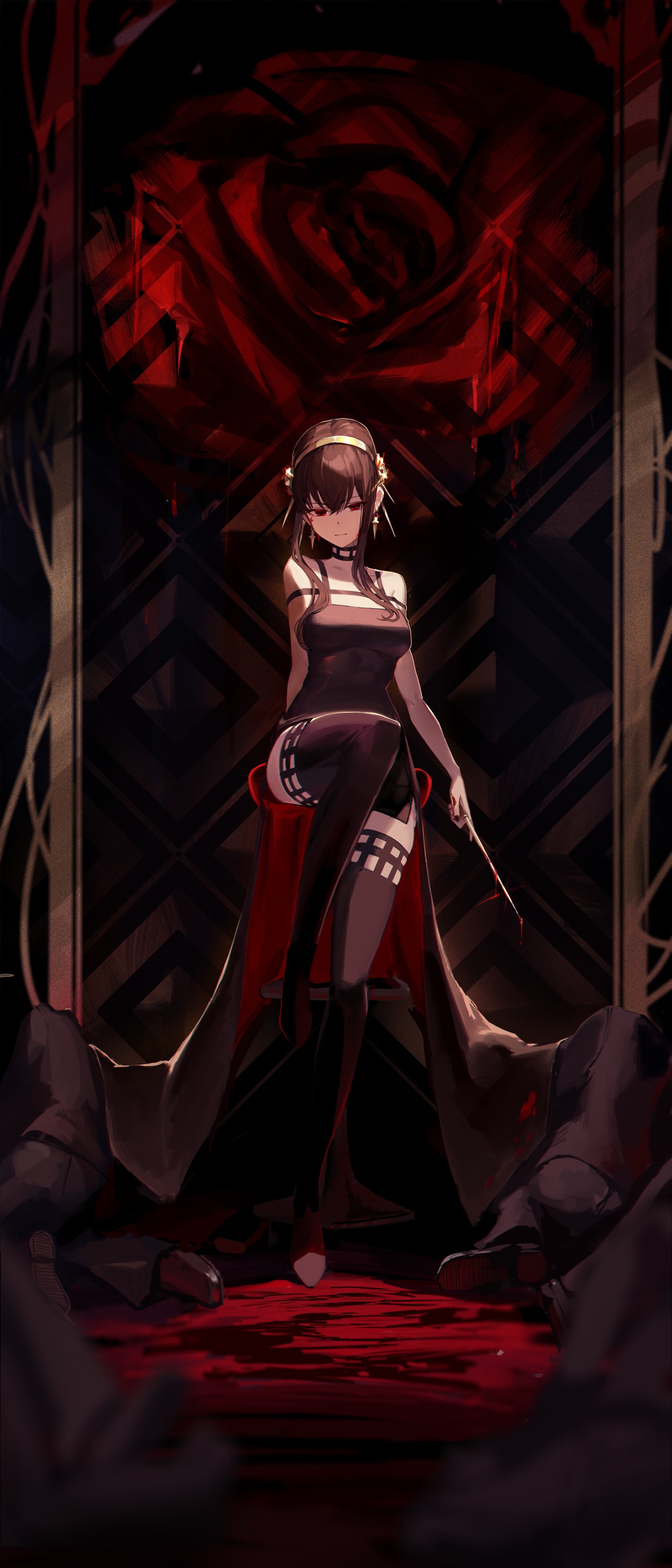 Yor Forger from Spy x Family with blood HD Phone Wallpaper