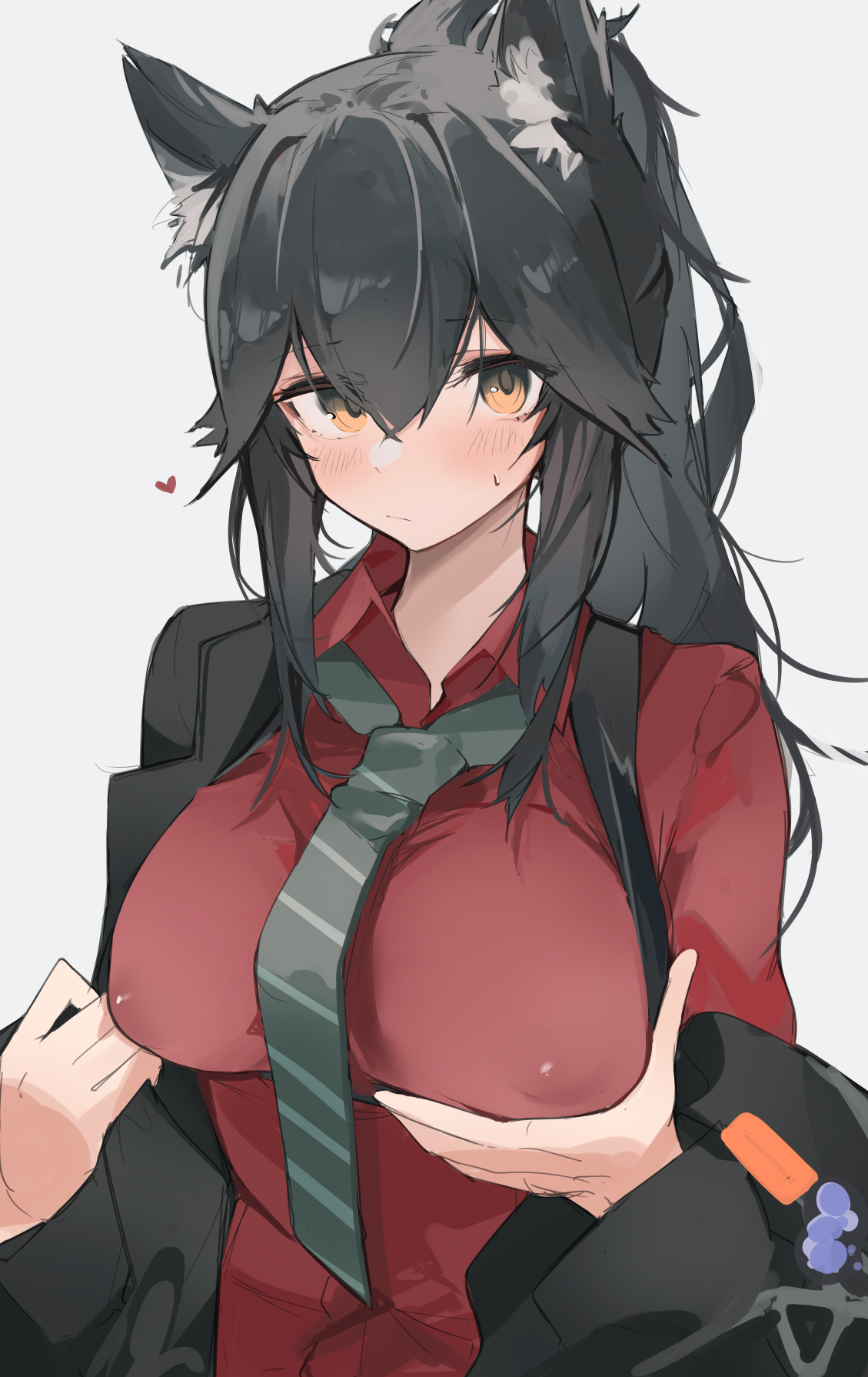 Texas from Arknights adjusting her shirt HD Phone Wallpaper