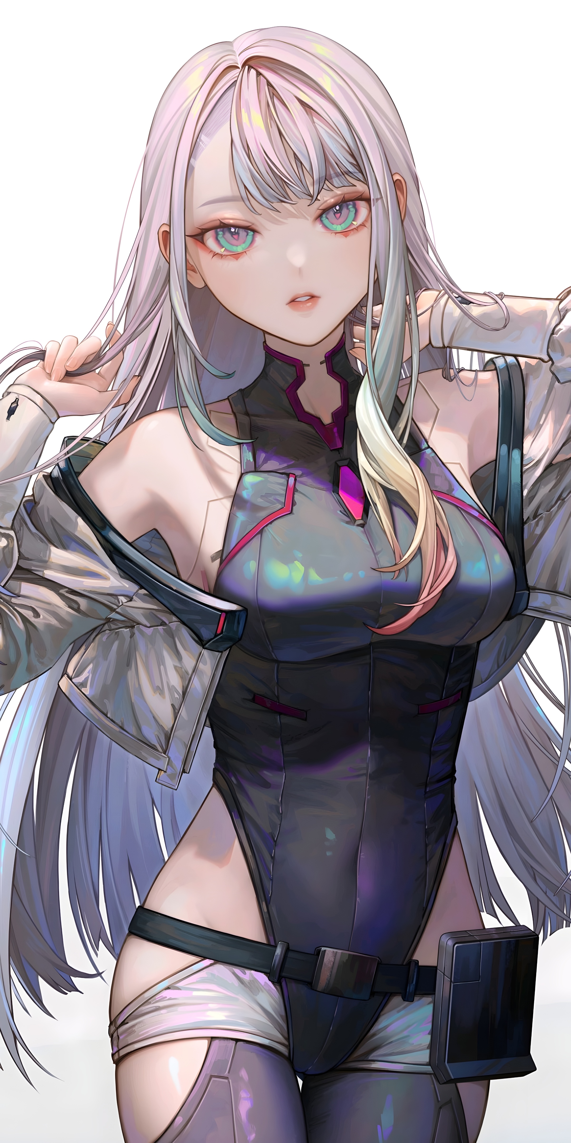 Lucy from Cyberpunk: Edgerunners with multi-colored eyes HD Phone Wallpaper