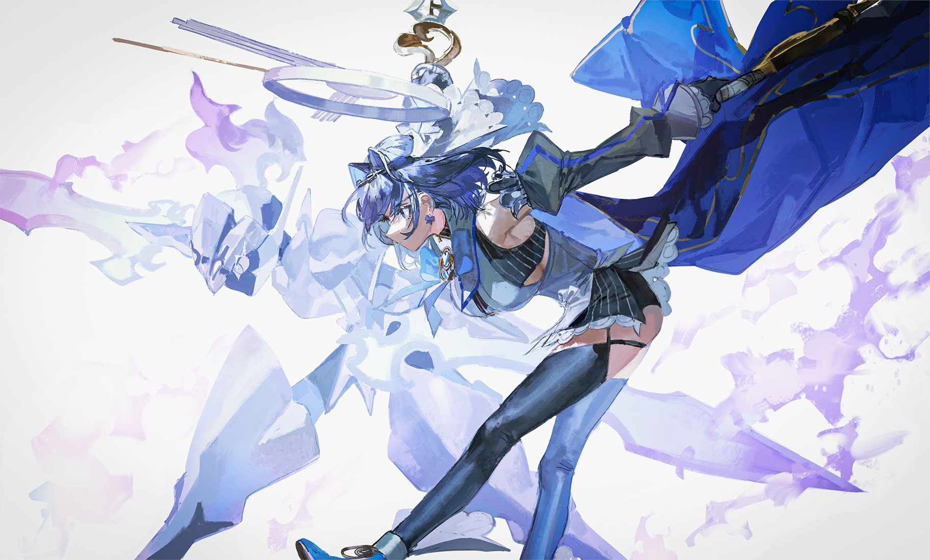 Ouro Kronii and ice creature HD Wallpaper