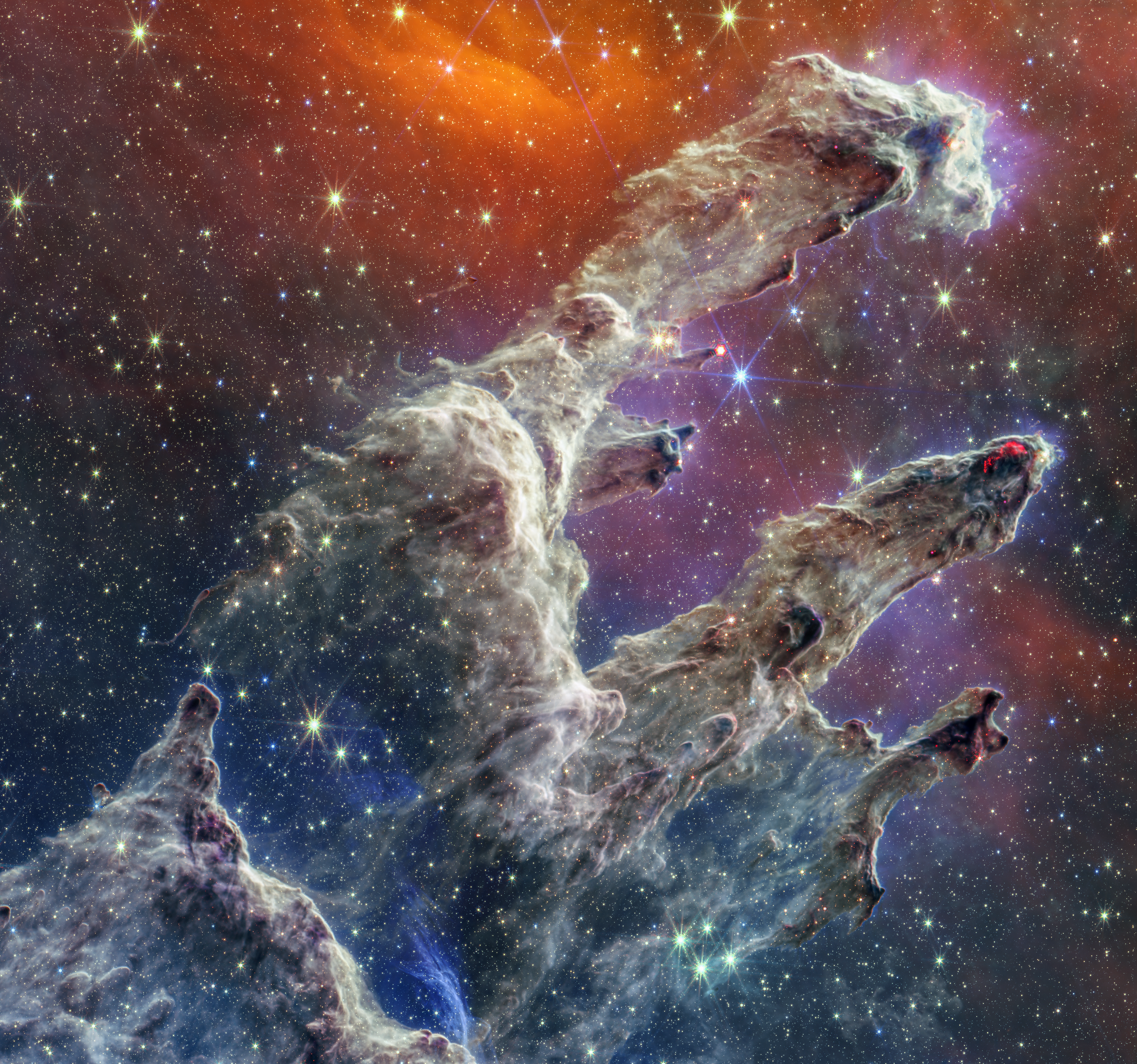4K Pillars of Creation Nebula in Space HD Wallpaper