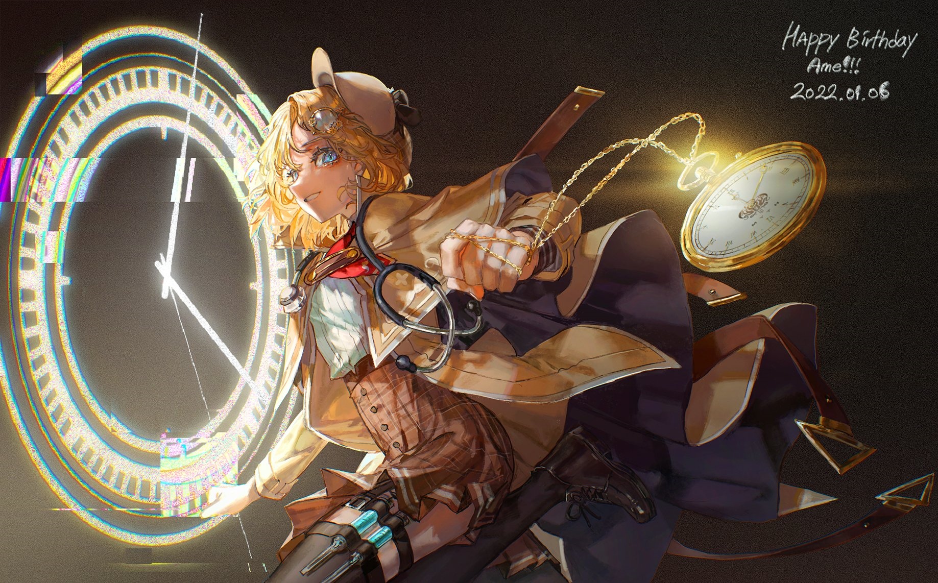Watson Amelia with Pocketwatch and Clock HD Wallpaper