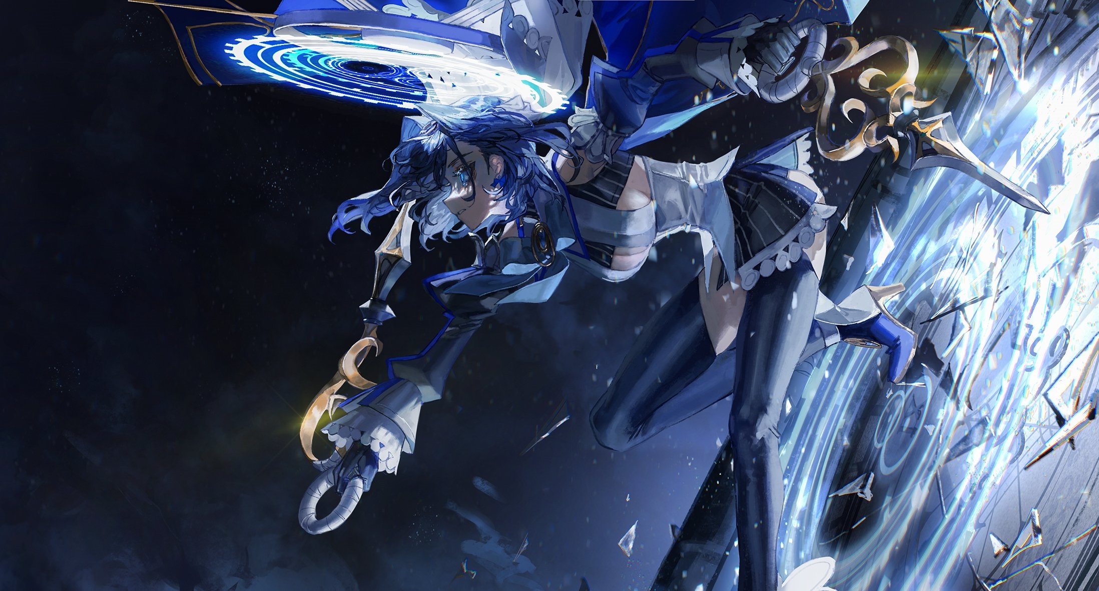 Ouro Kronii from Hololive in a dynamic pose HD Wallpaper