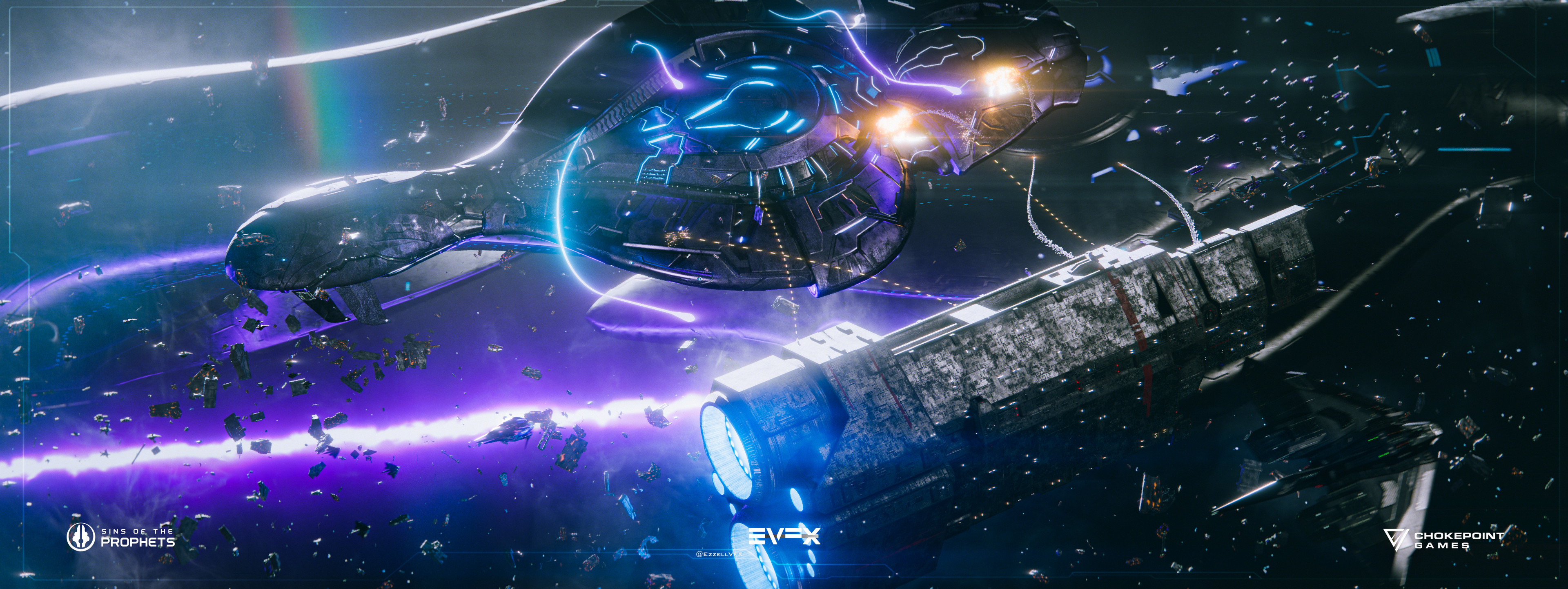 4K Halo Infinite space battle with UNSC and Covenant ships HD Wallpaper