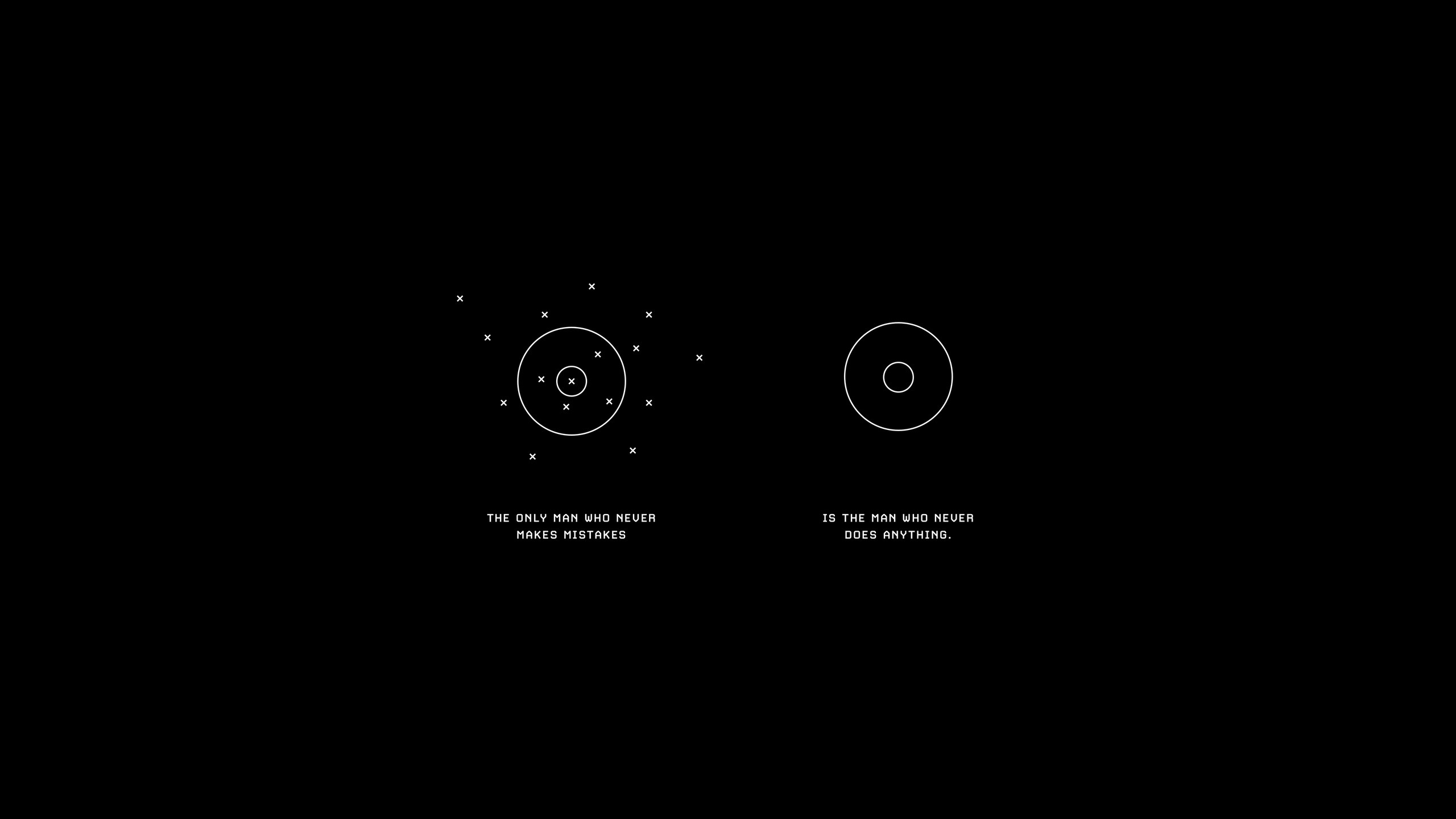 Motivational quote about mistakes and action HD Wallpaper