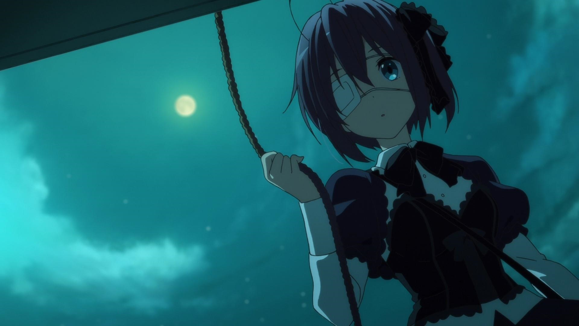 Takanashi Rikka in Chuunibyou demo Koi ga Shitai! at night HD Wallpaper