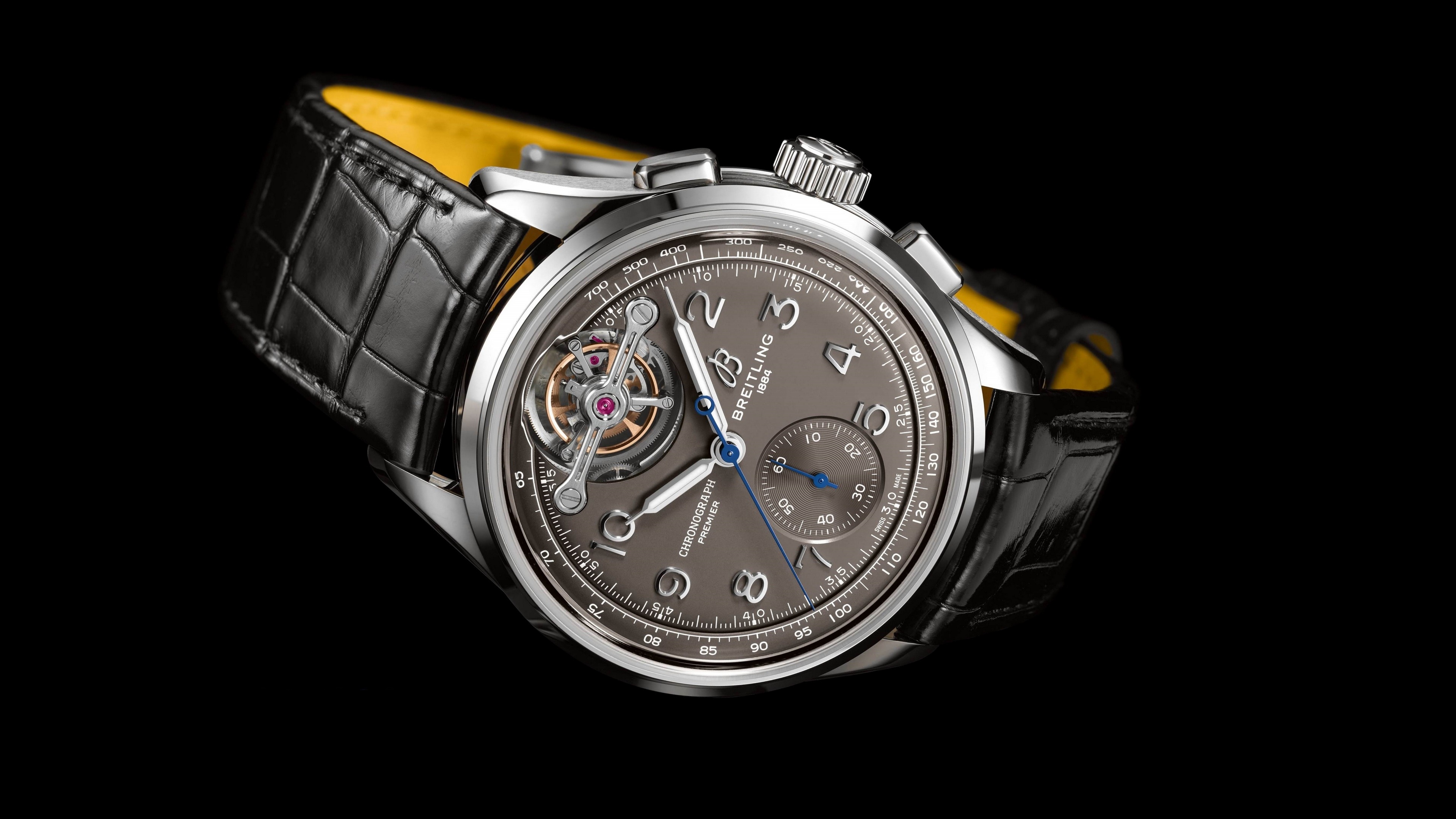 Breitling Chronograph Premier Tourbillon Watch HD Wallpaper