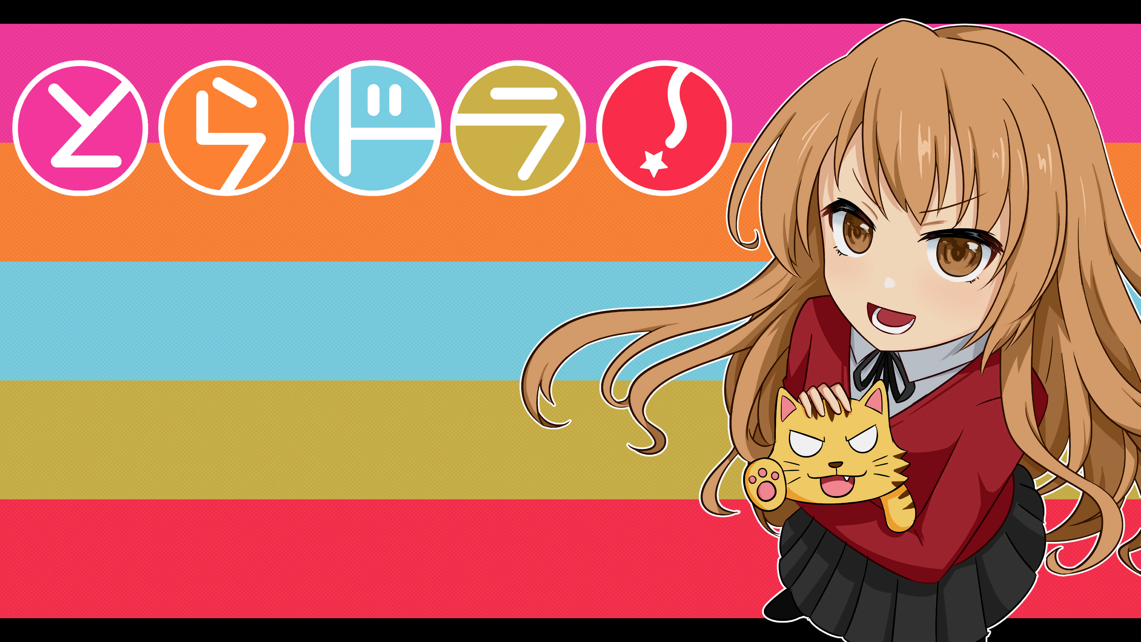 Aisaka Taiga and Toradora! logo HD Wallpaper