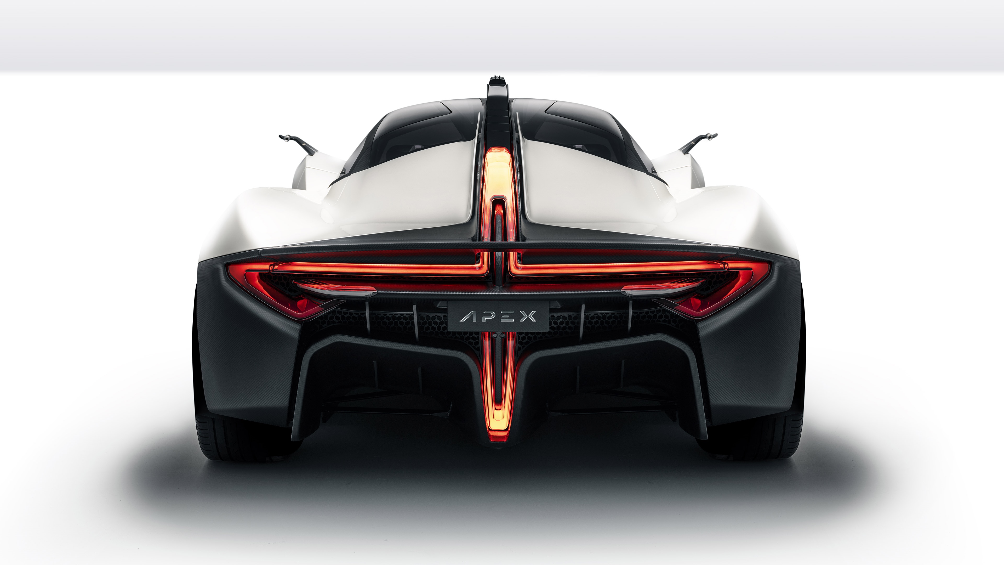 4K Apex AP-0 sports car rear view HD Wallpaper