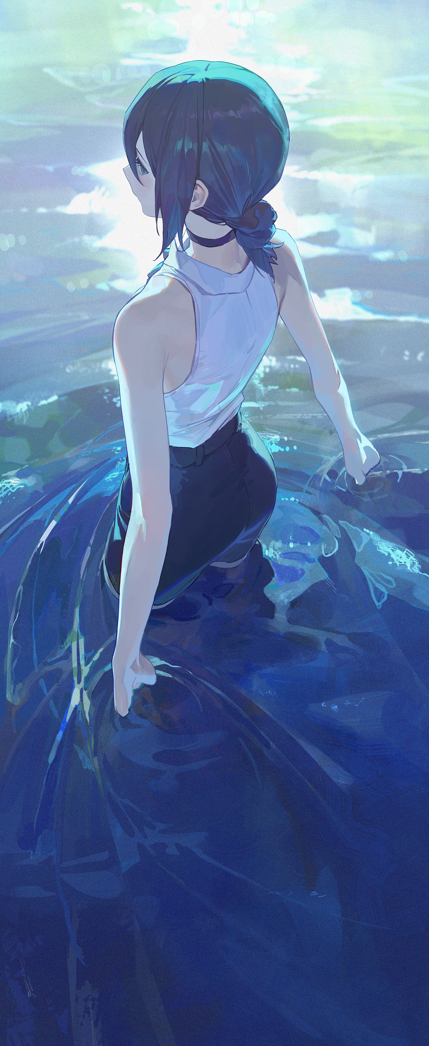 Reze from Chainsaw Man in water HD Phone Wallpaper