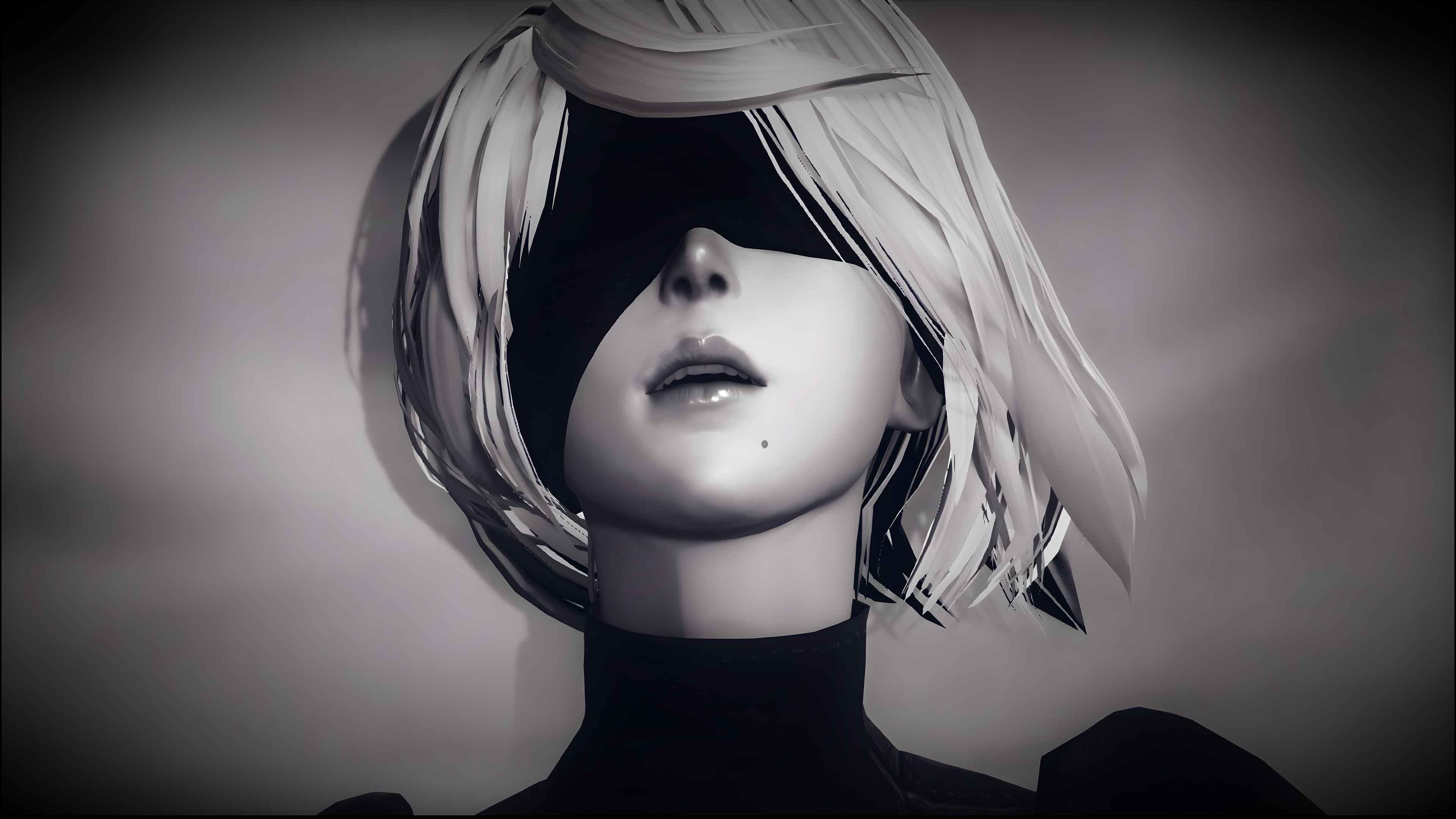 2B from Nier: Automata with blindfold HD Wallpaper
