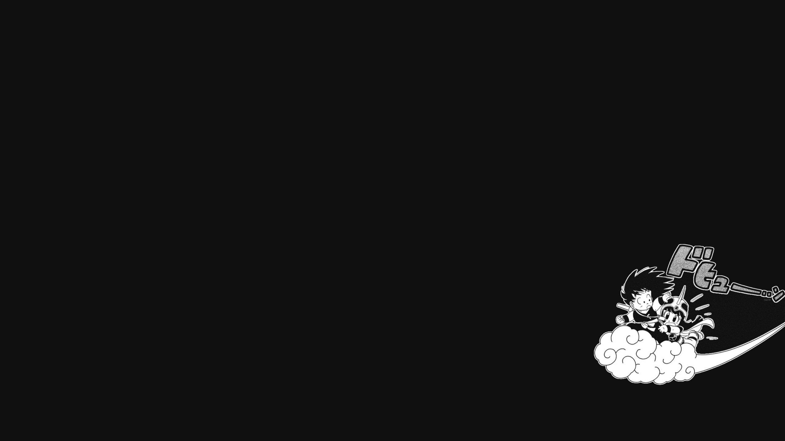 Dragon Ball: Son Goku and Chi-Chi on Nimbus Cloud HD Wallpaper