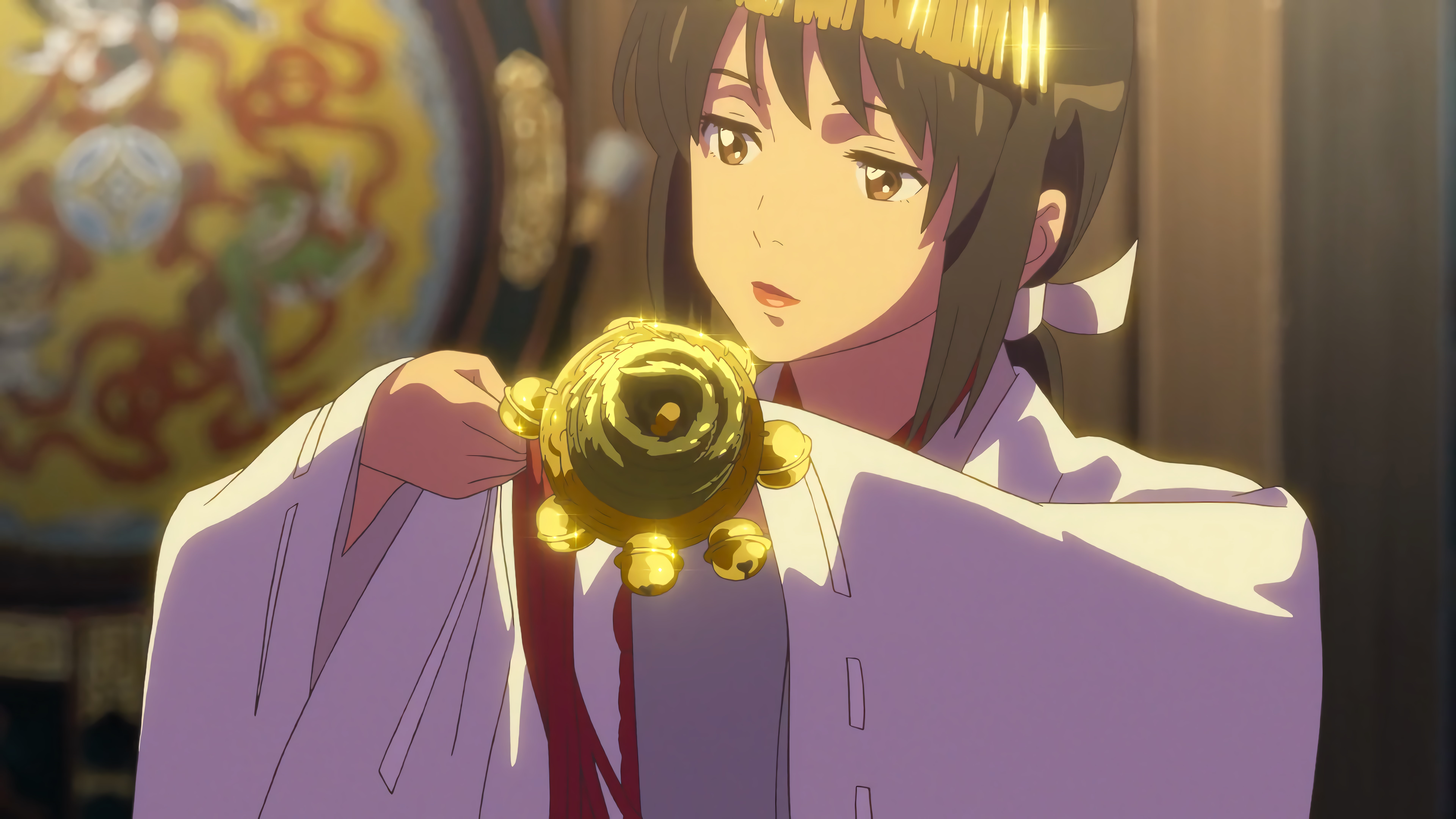 4K Miyamizu Mitsuha in White Kimono HD Wallpaper