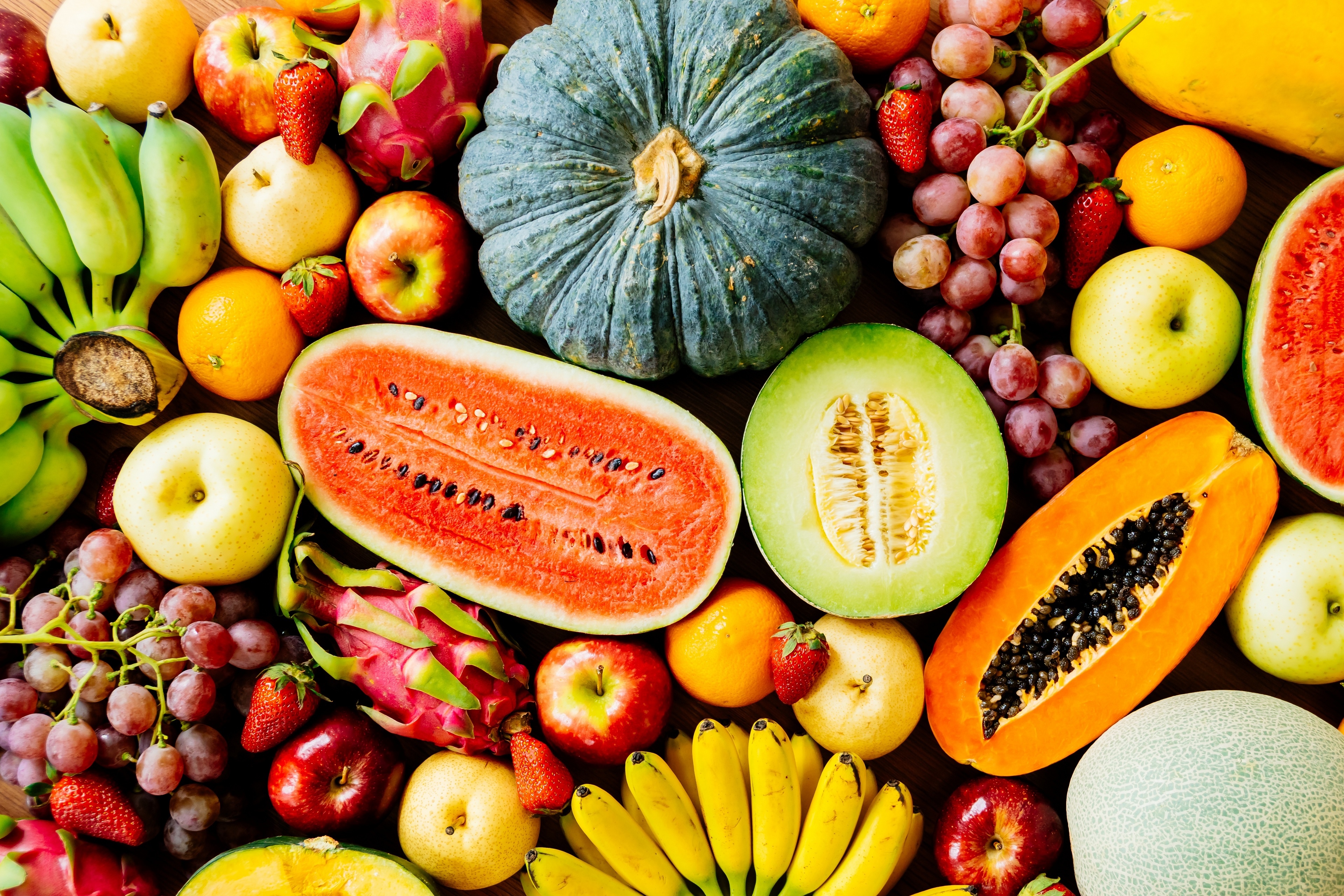 4K fruit still life food top view HD Wallpaper