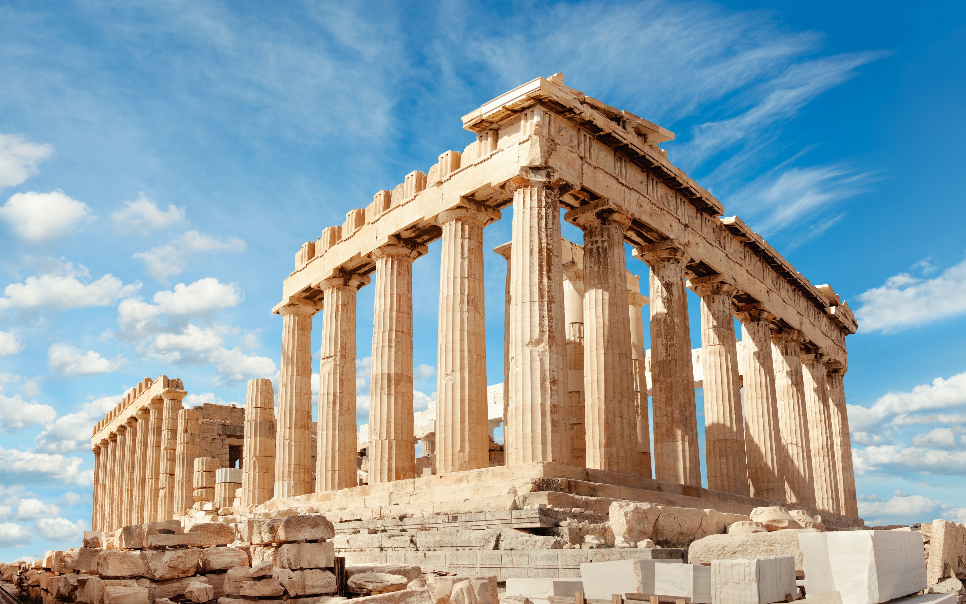 The Parthenon on the Acropolis in Athens, Greece HD Wallpaper