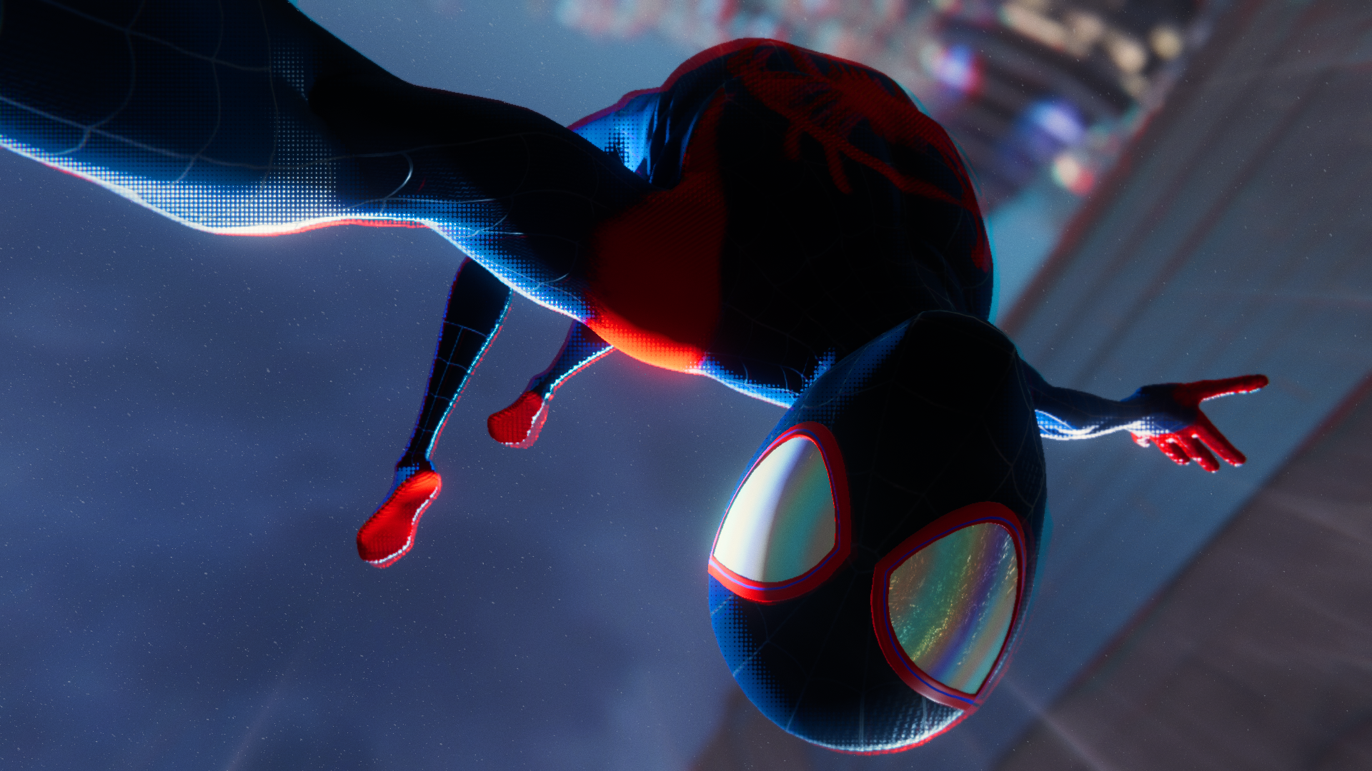 Miles Morales as Spider-Man in a dynamic pose HD Wallpaper