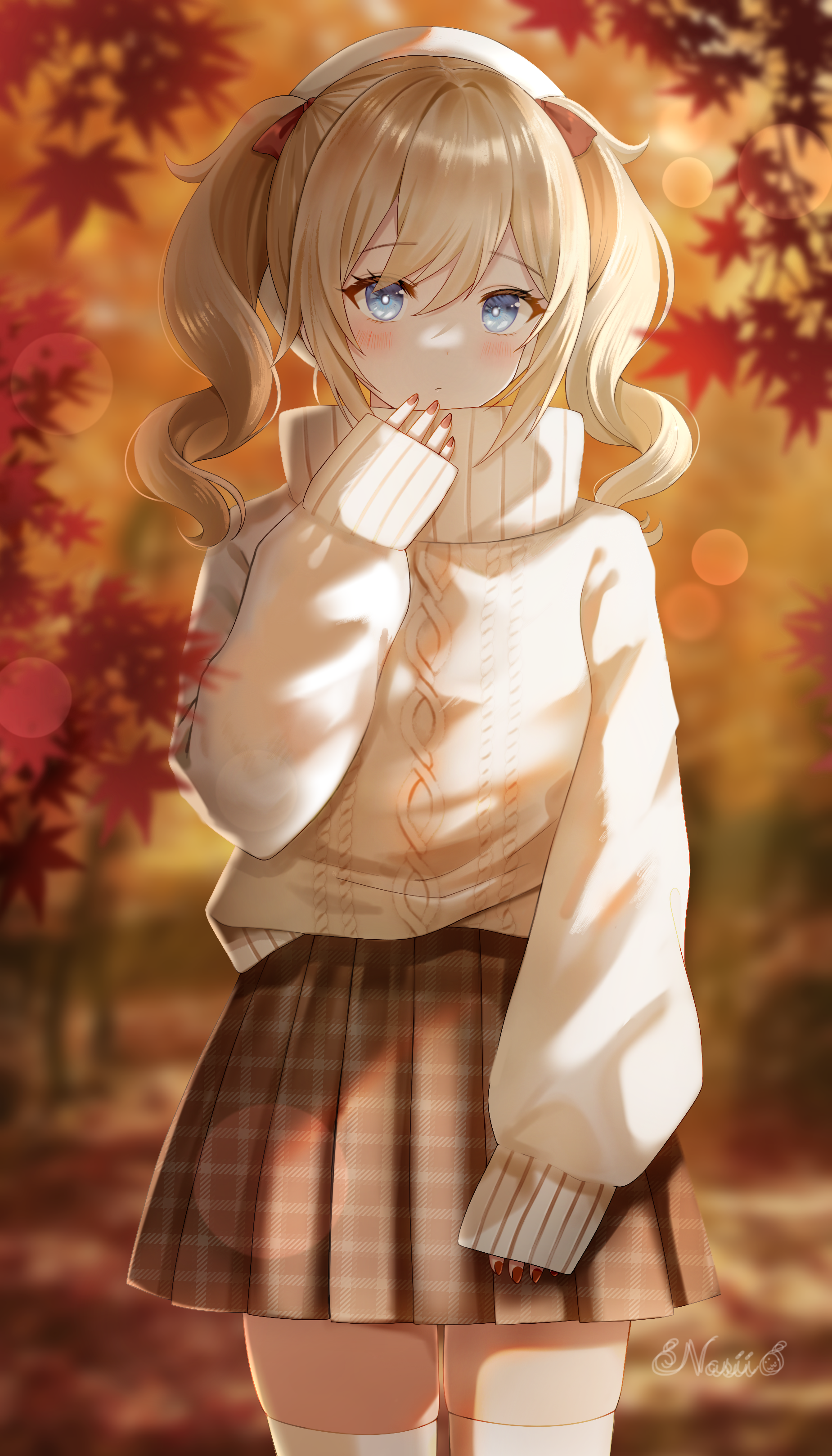 Barbara from Genshin Impact in autumn HD Phone Wallpaper