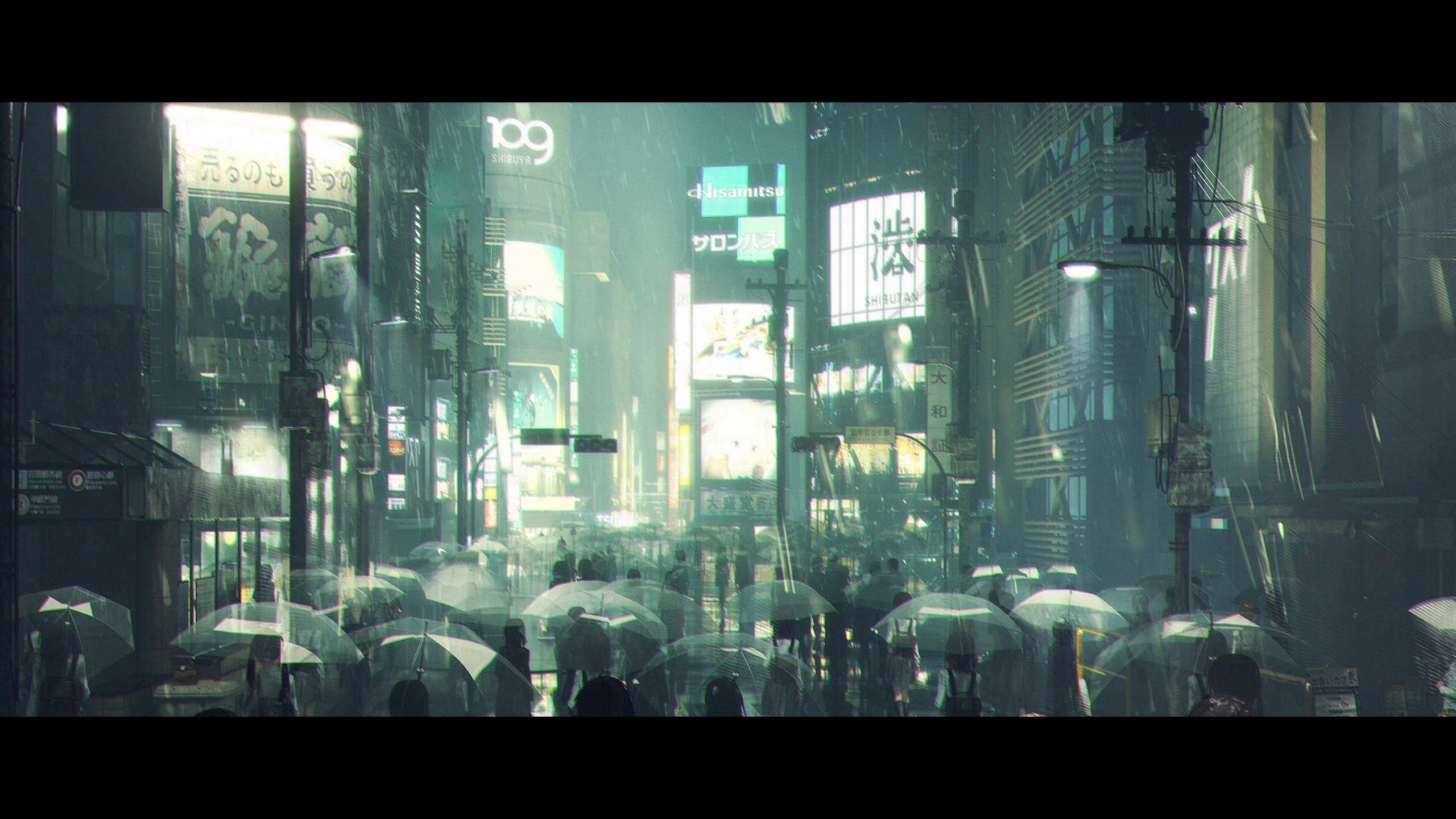 Lycoris Recoil anime characters in the rain HD Wallpaper