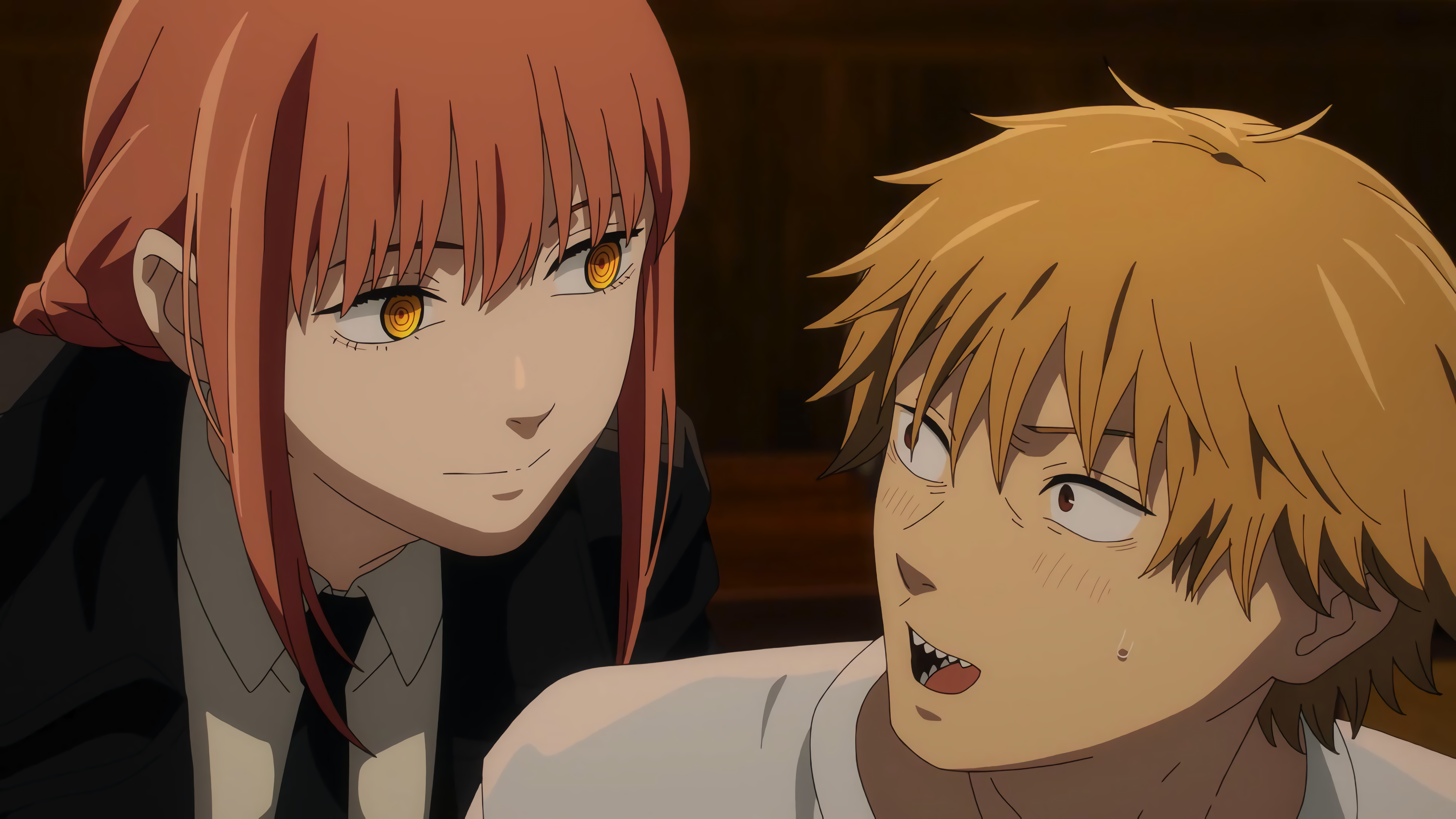 4K Makima and Denji from Chainsaw Man HD Wallpaper
