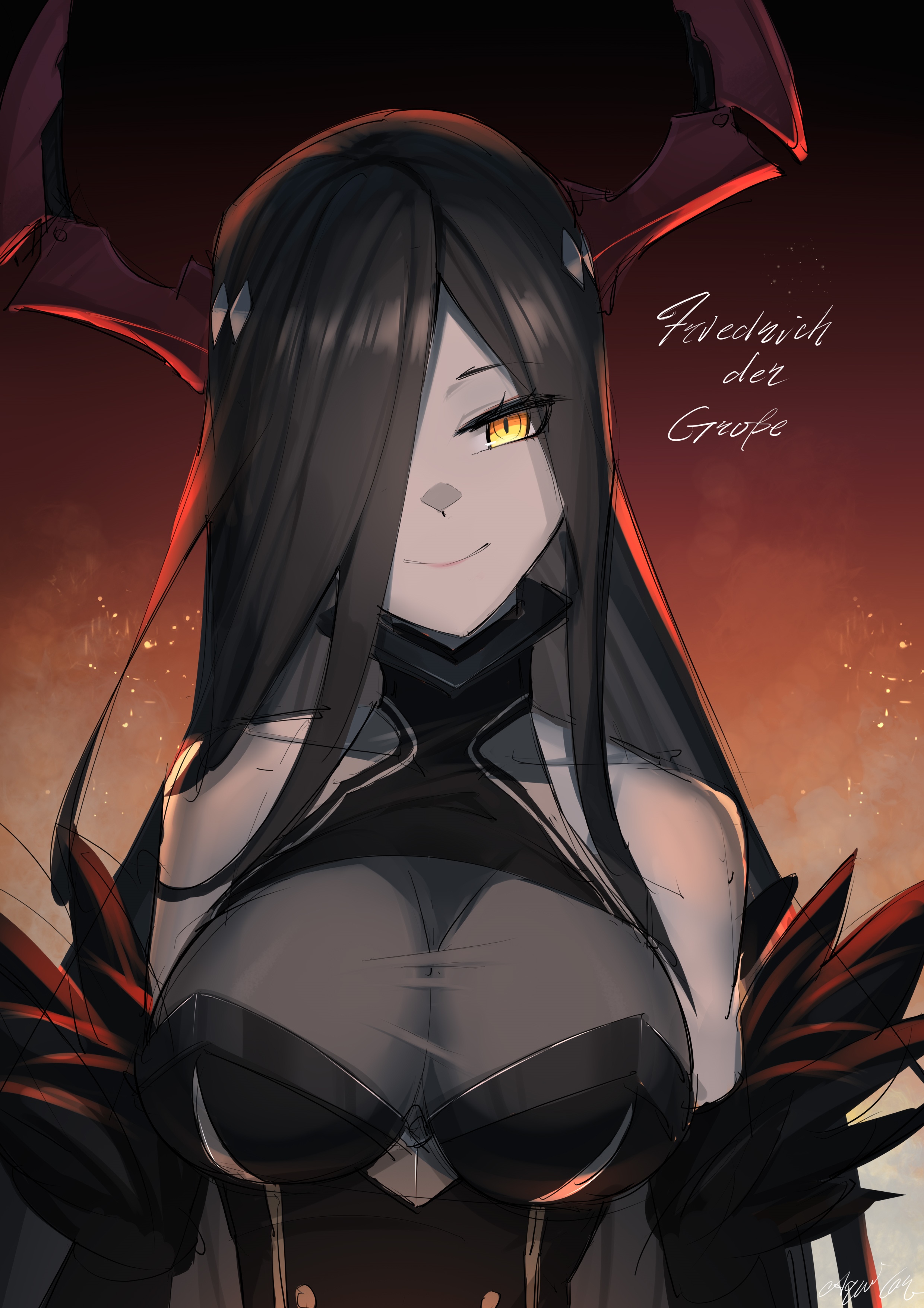 Friedrich der Grosse Azur Lane Anime Art HD Phone Wallpaper