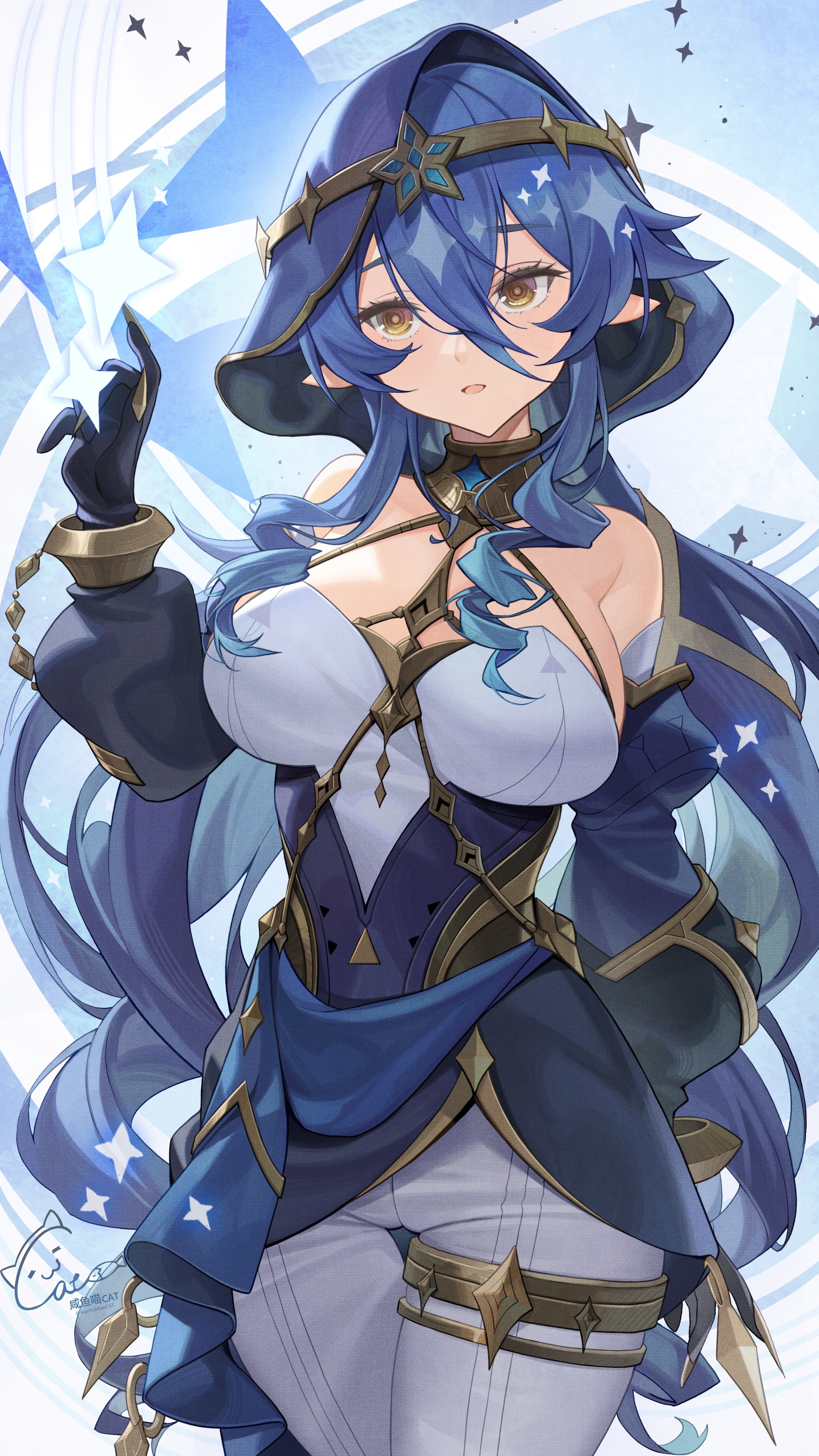 Layla from Genshin Impact holding a star HD Phone Wallpaper