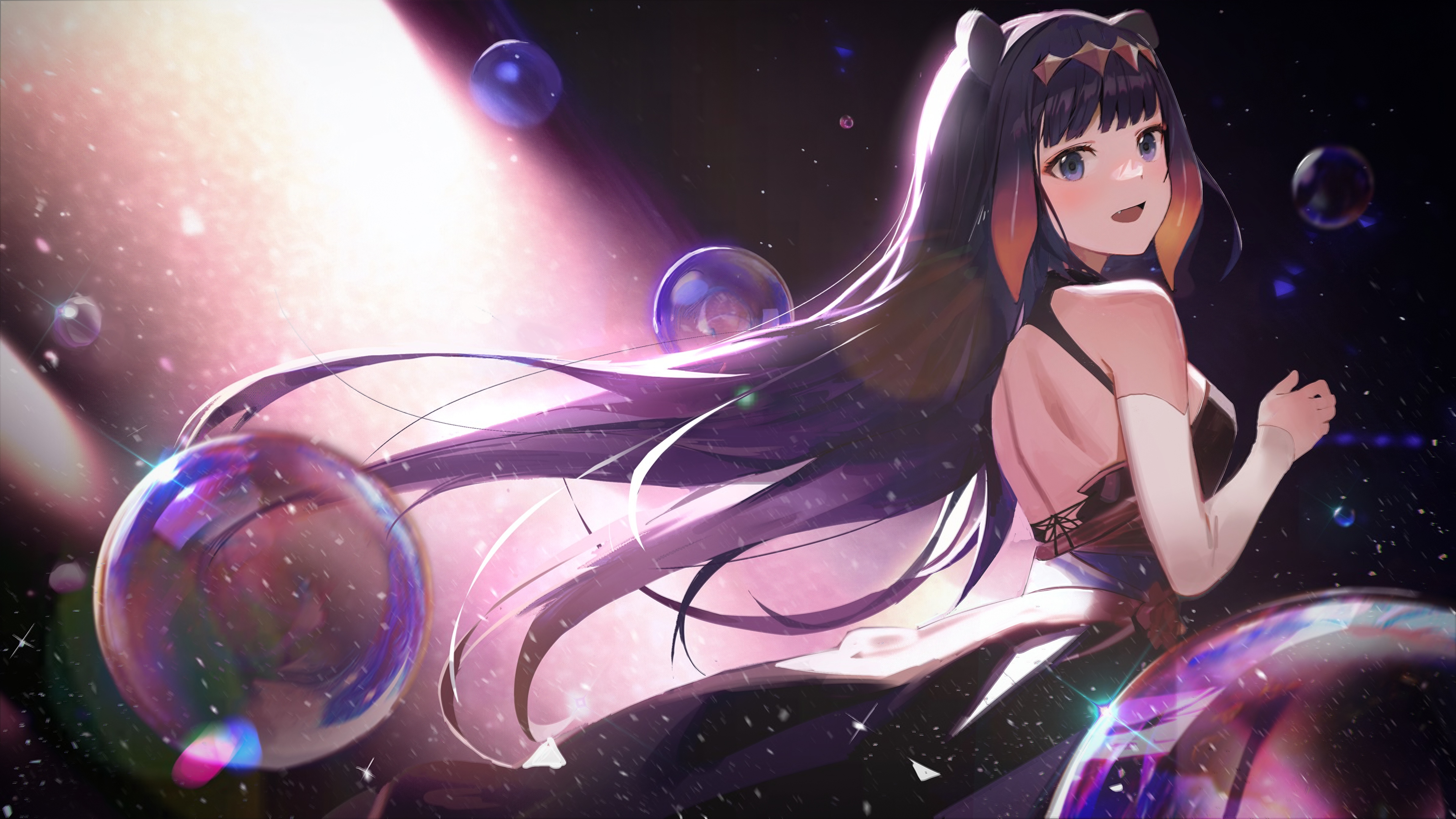 4K Ninomae Ina'nis with Bubbles HD Wallpaper