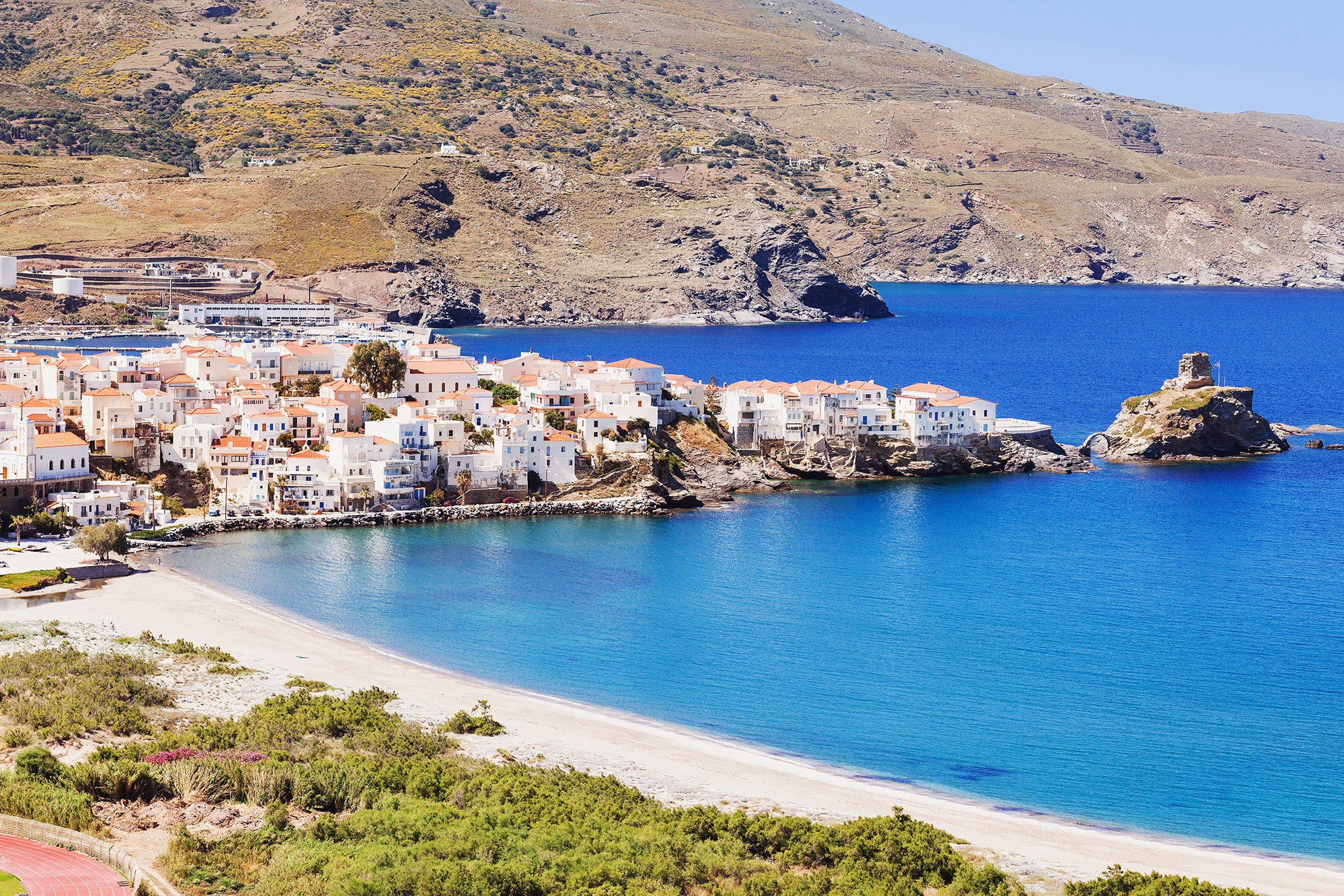 Chora, Andros Island, Greece HD Wallpaper