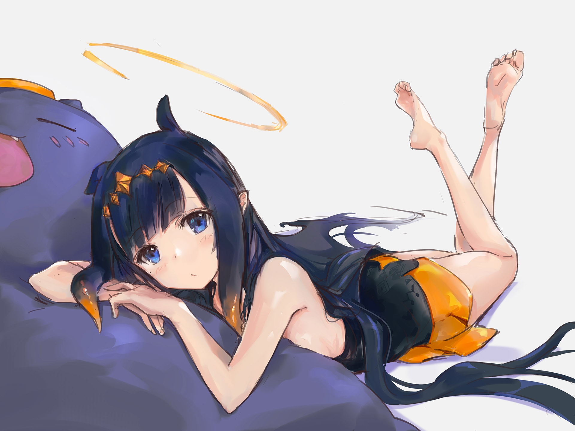 Ninomae Inanis with Takodachi HD Wallpaper