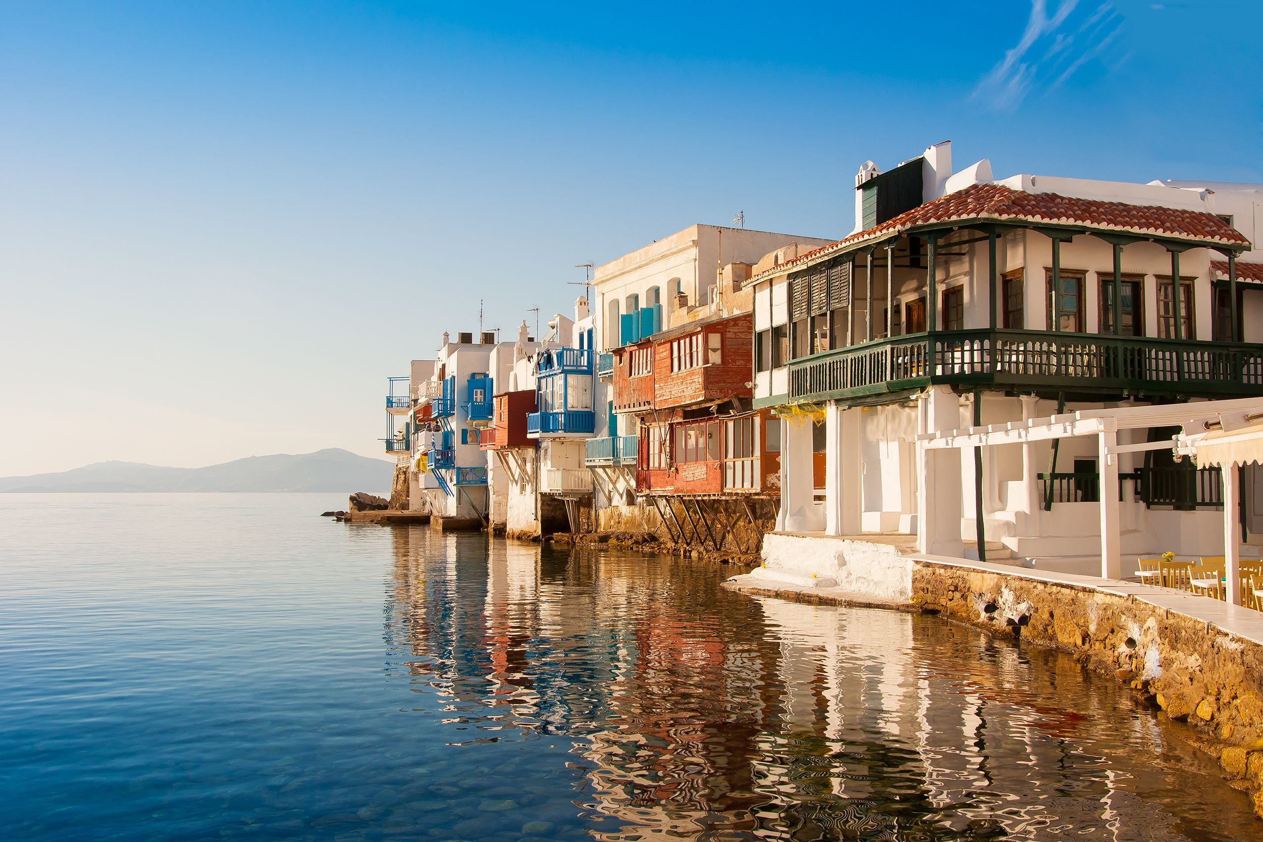 Little Venice, Mykonos, Greece HD Wallpaper