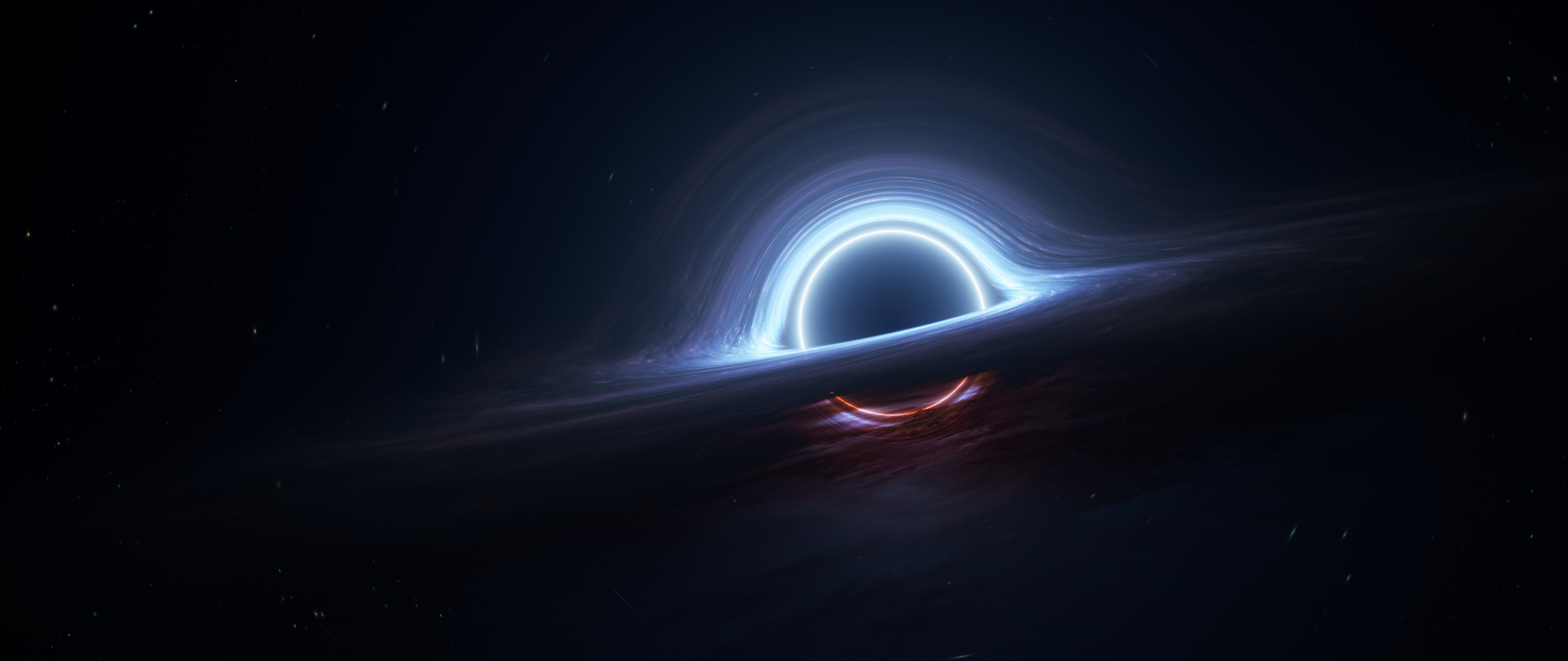 4K Black Hole Gargantua in Space HD Wallpaper