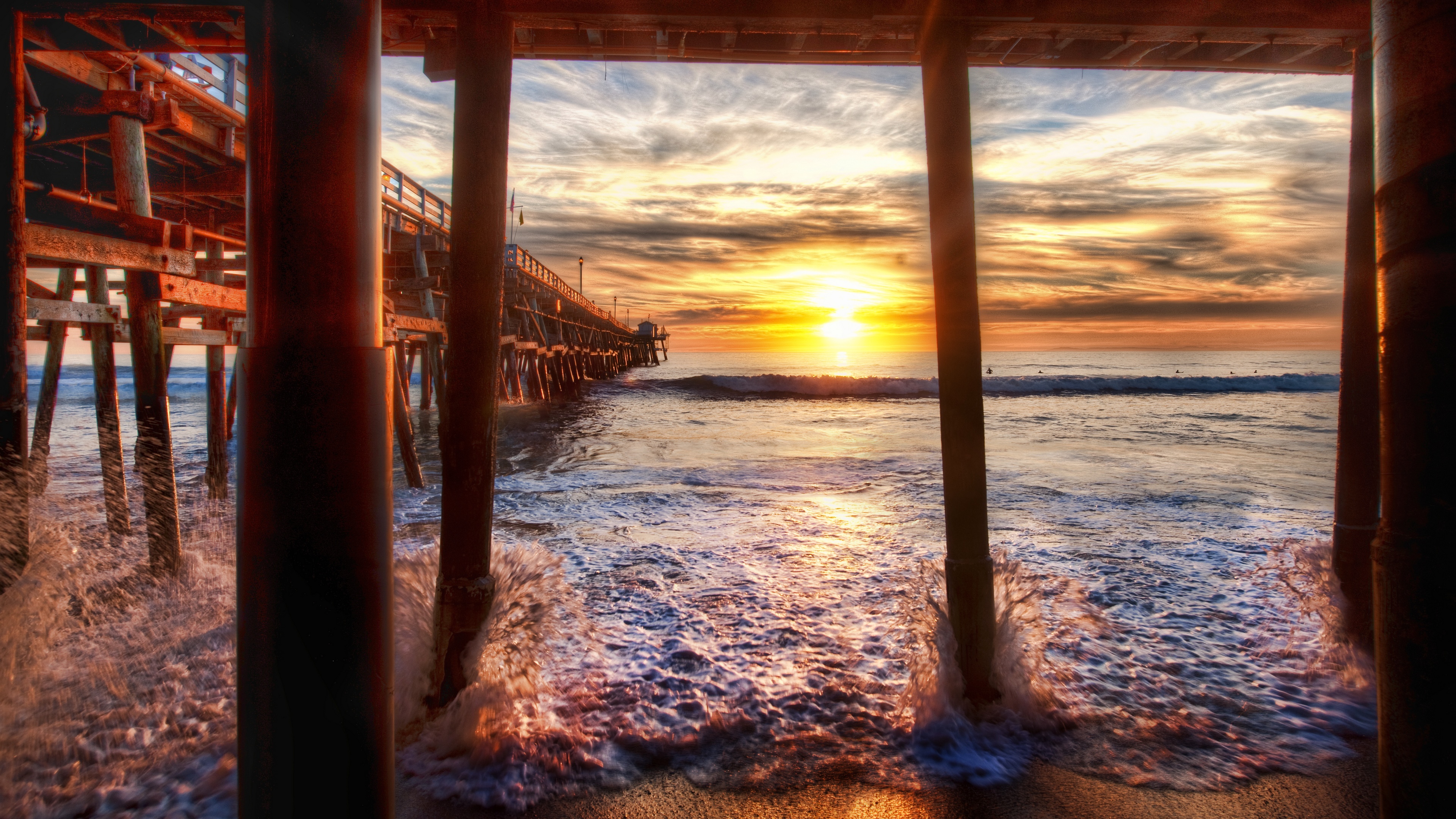 4K Sunset at California Pier by Trey Ratcliff HD Wallpaper