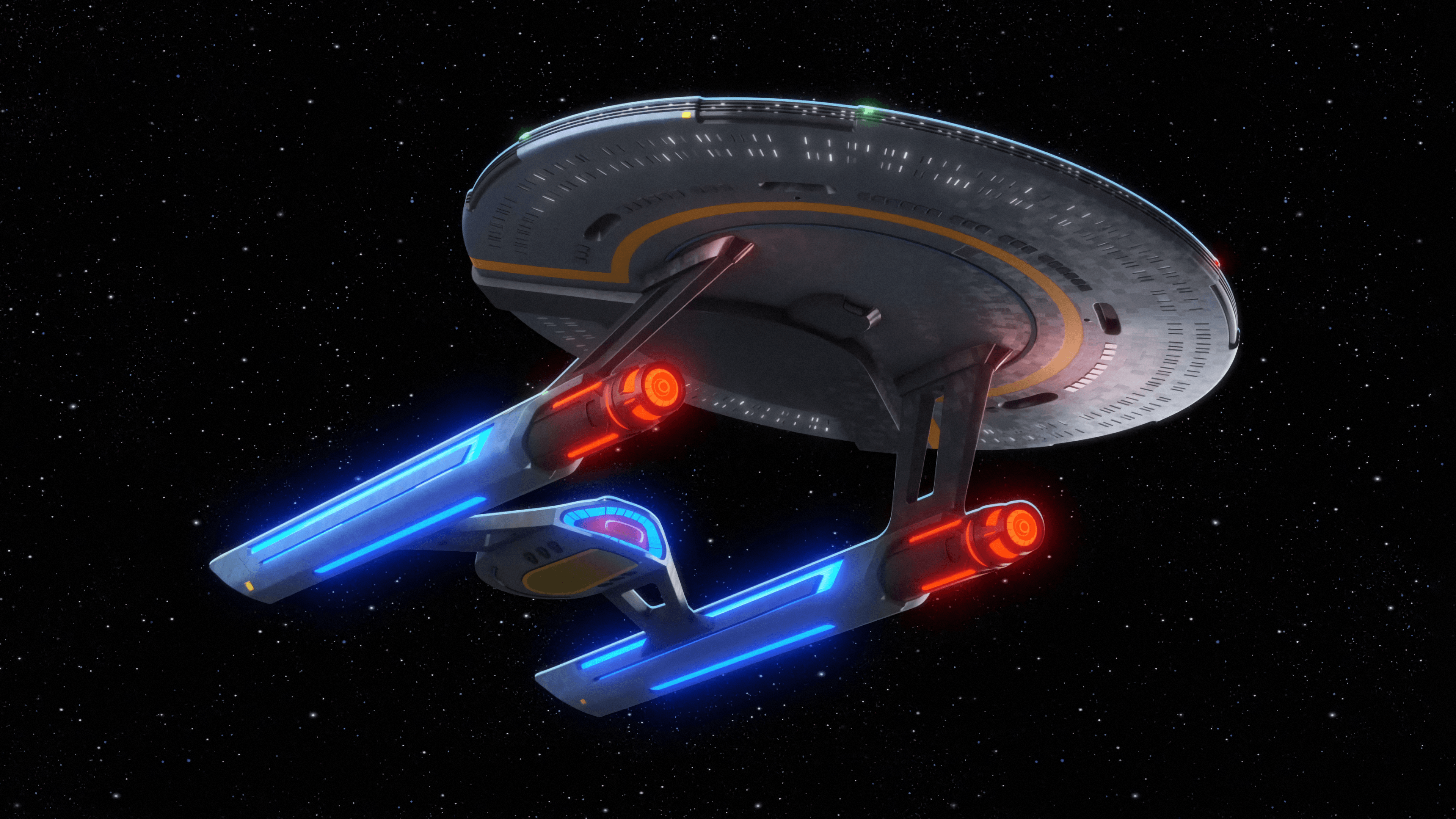 4K Star Trek USS Cerritos spaceship in space HD Wallpaper